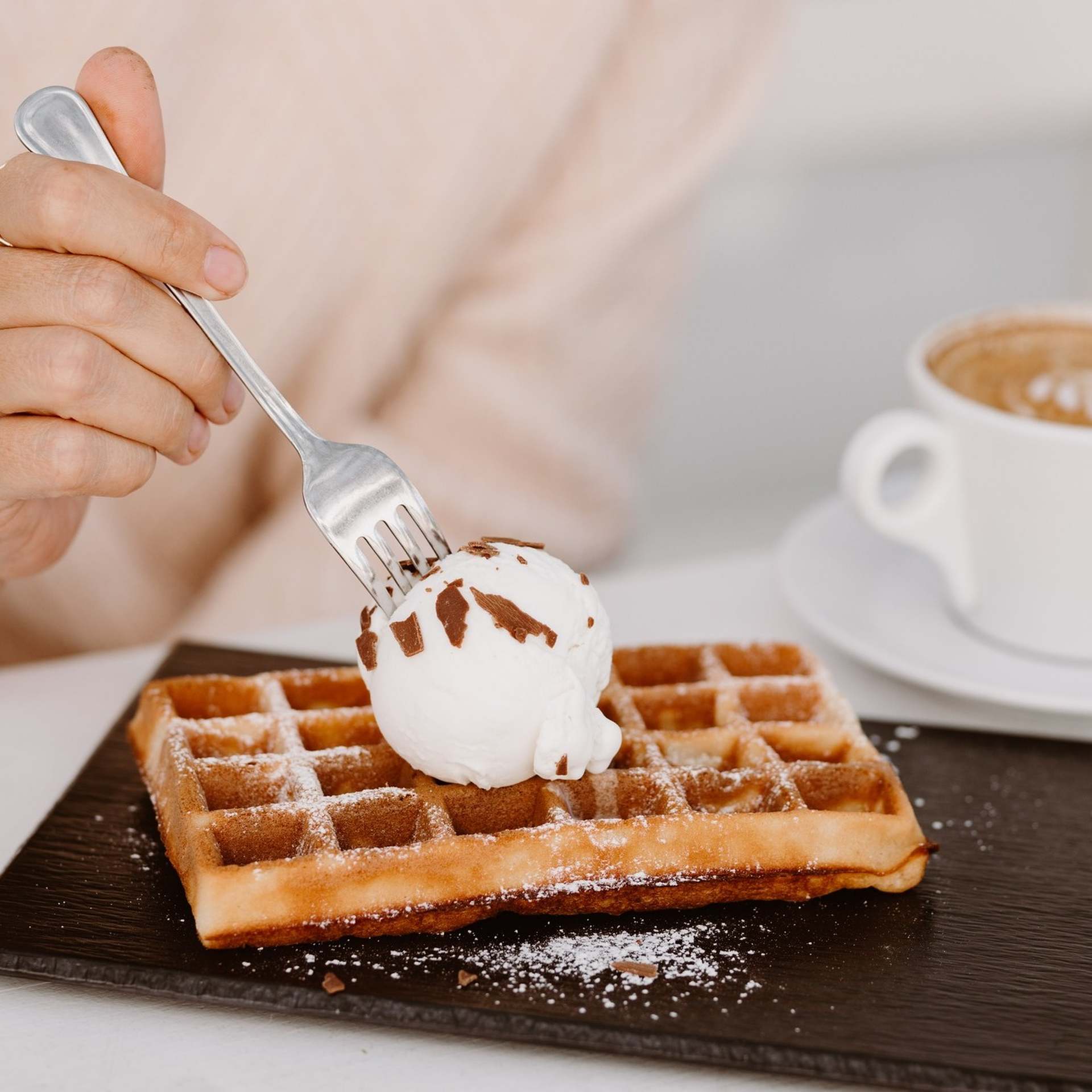 Delicious Belgian waffles in Tartu at Gustav Cafe