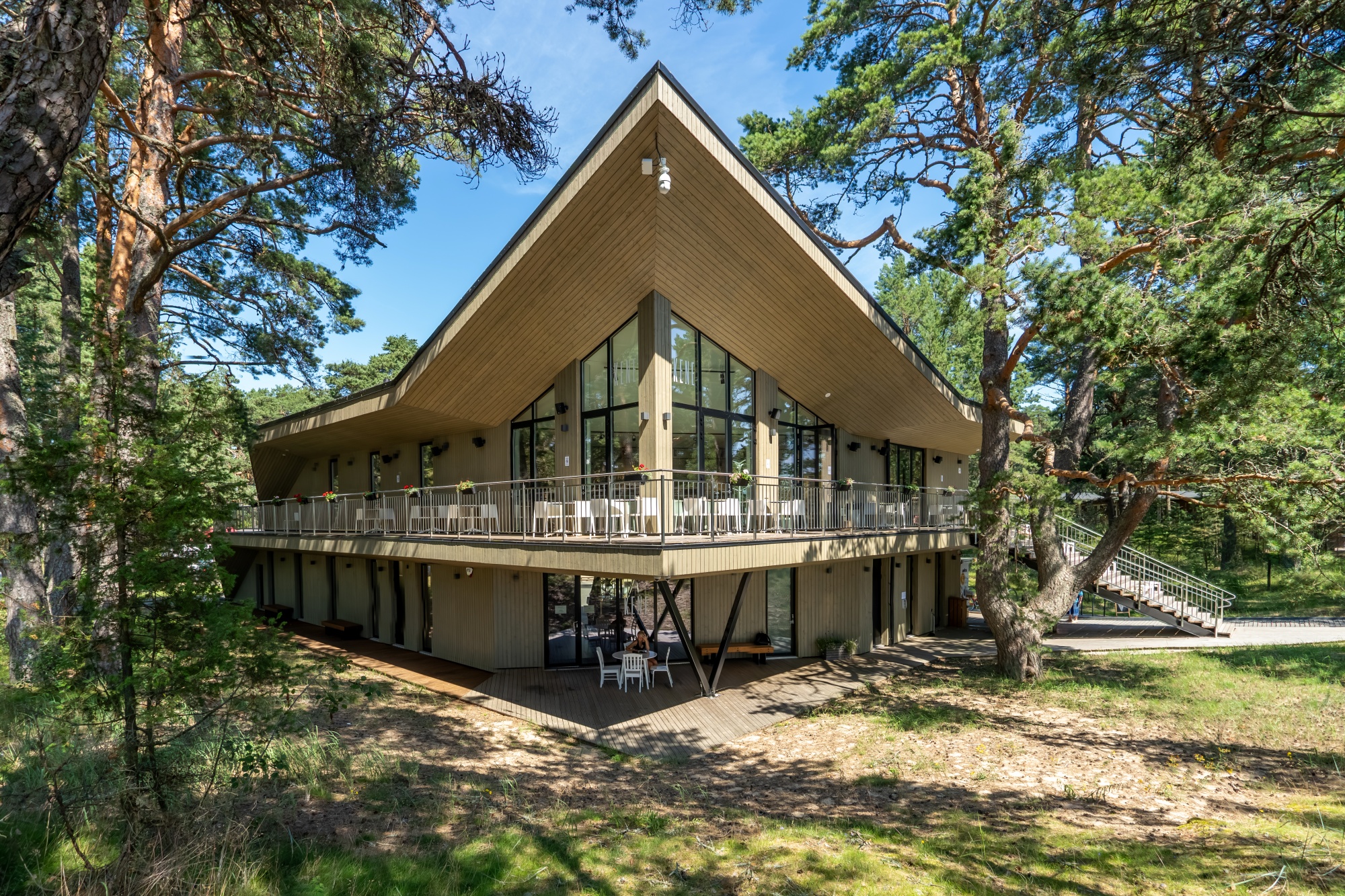 Kauksi rannahoone väljast Peipsi järve poolt vaadatuna