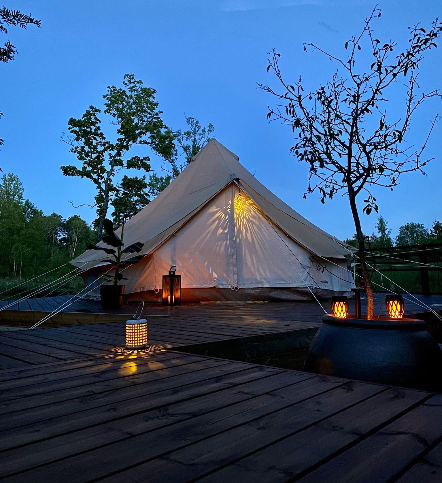Eco Retreat glämping õhtul