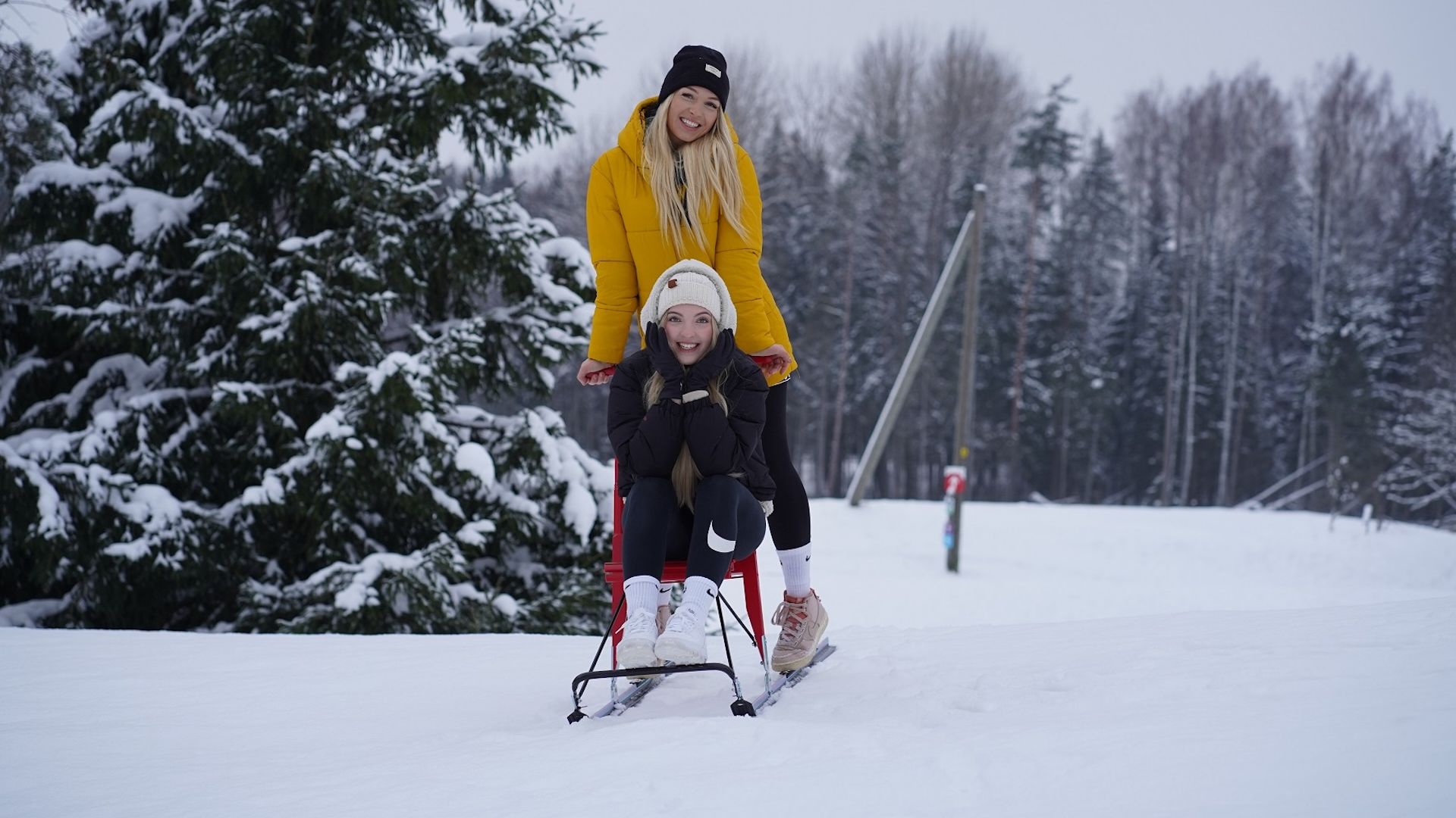 The hilly landscape of Northern Kõrvemaa is simply perfect for kick sledge hikes. Kick sledge hikes are suitable for everyone; they do not require any