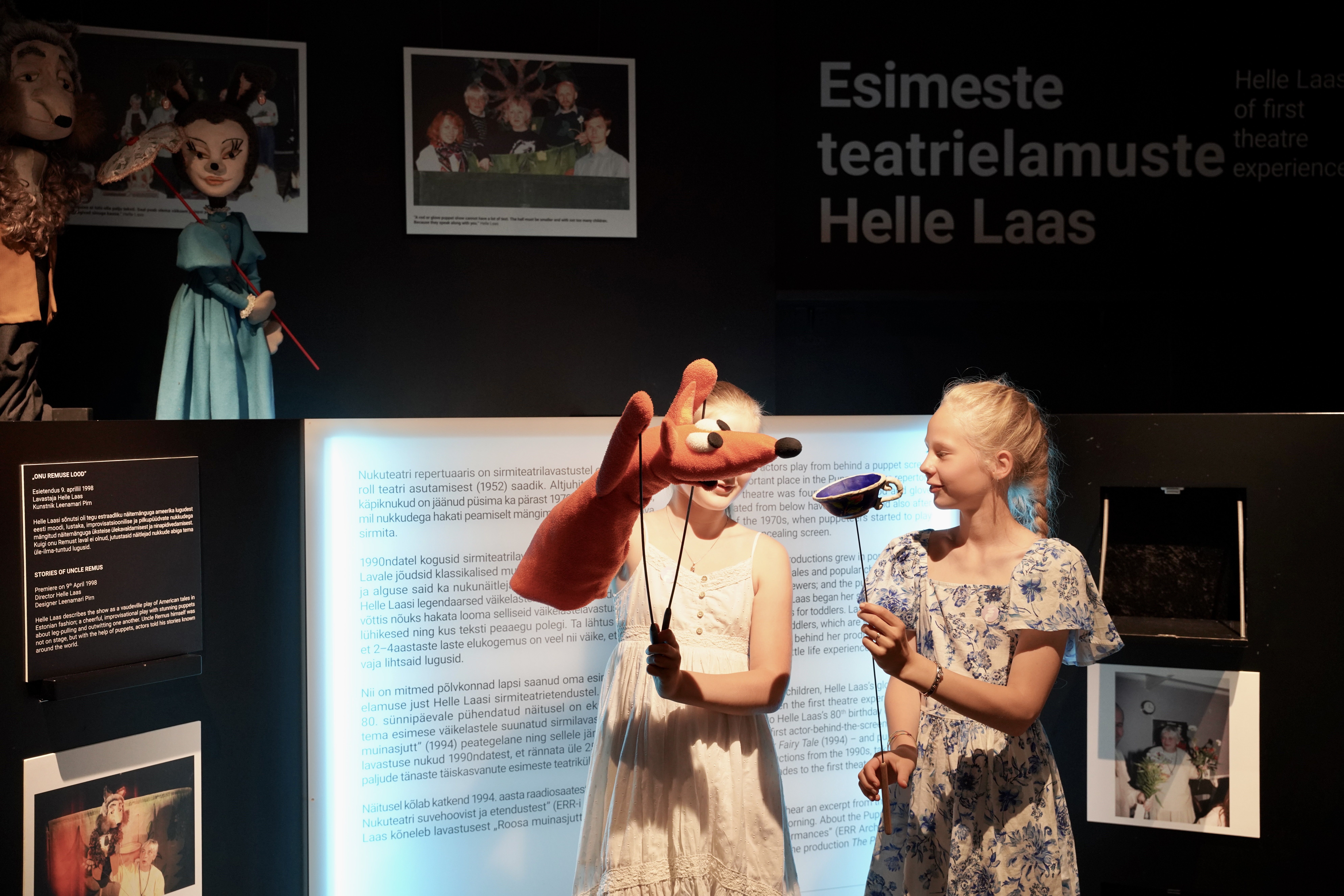 Näitus „Esimeste teatrielamuste Helle Laas”.