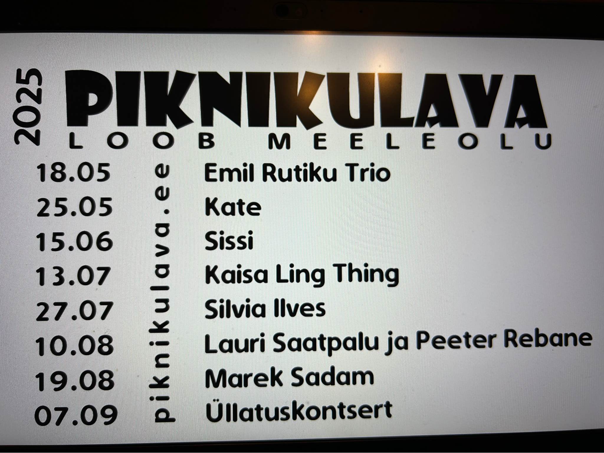 Piknikulava 2025 kava