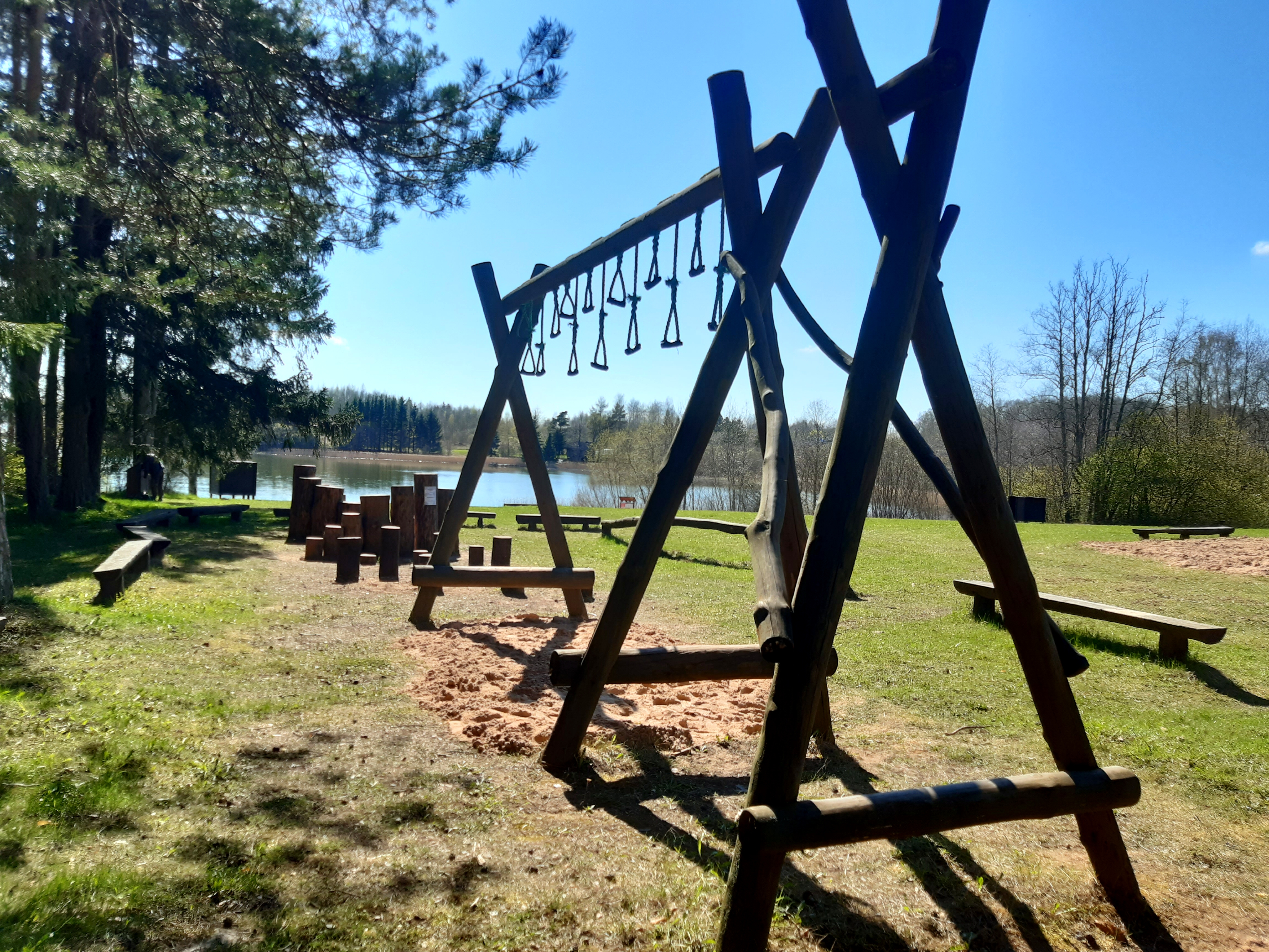 Pikksaar walkingtrail starts by Pangodi playground