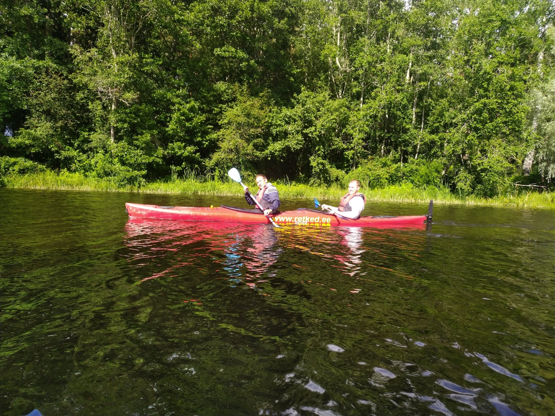 Süstamatkajad Jägala jõel