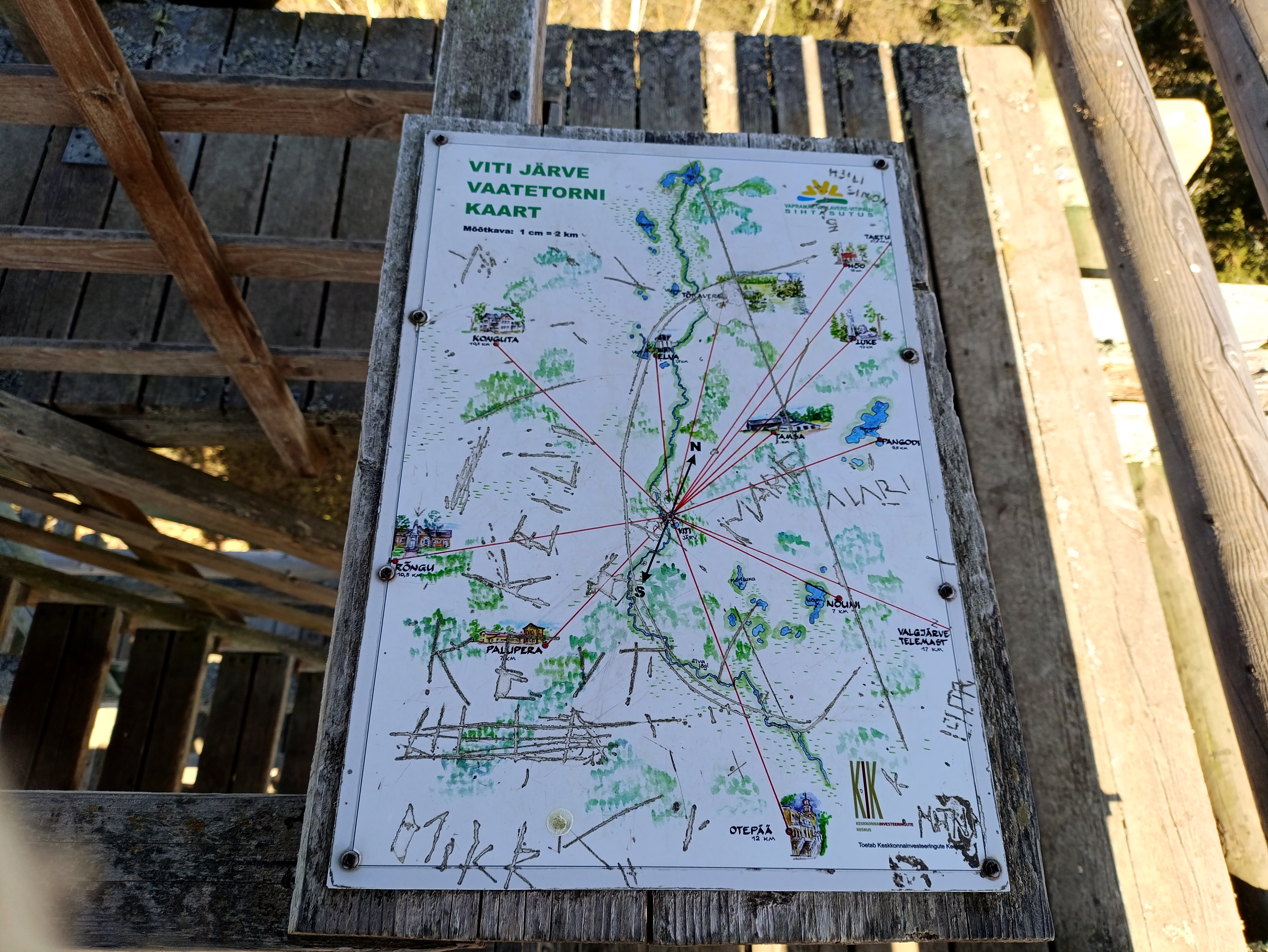 Viti järve vaatetorni orienteerumiskaart
