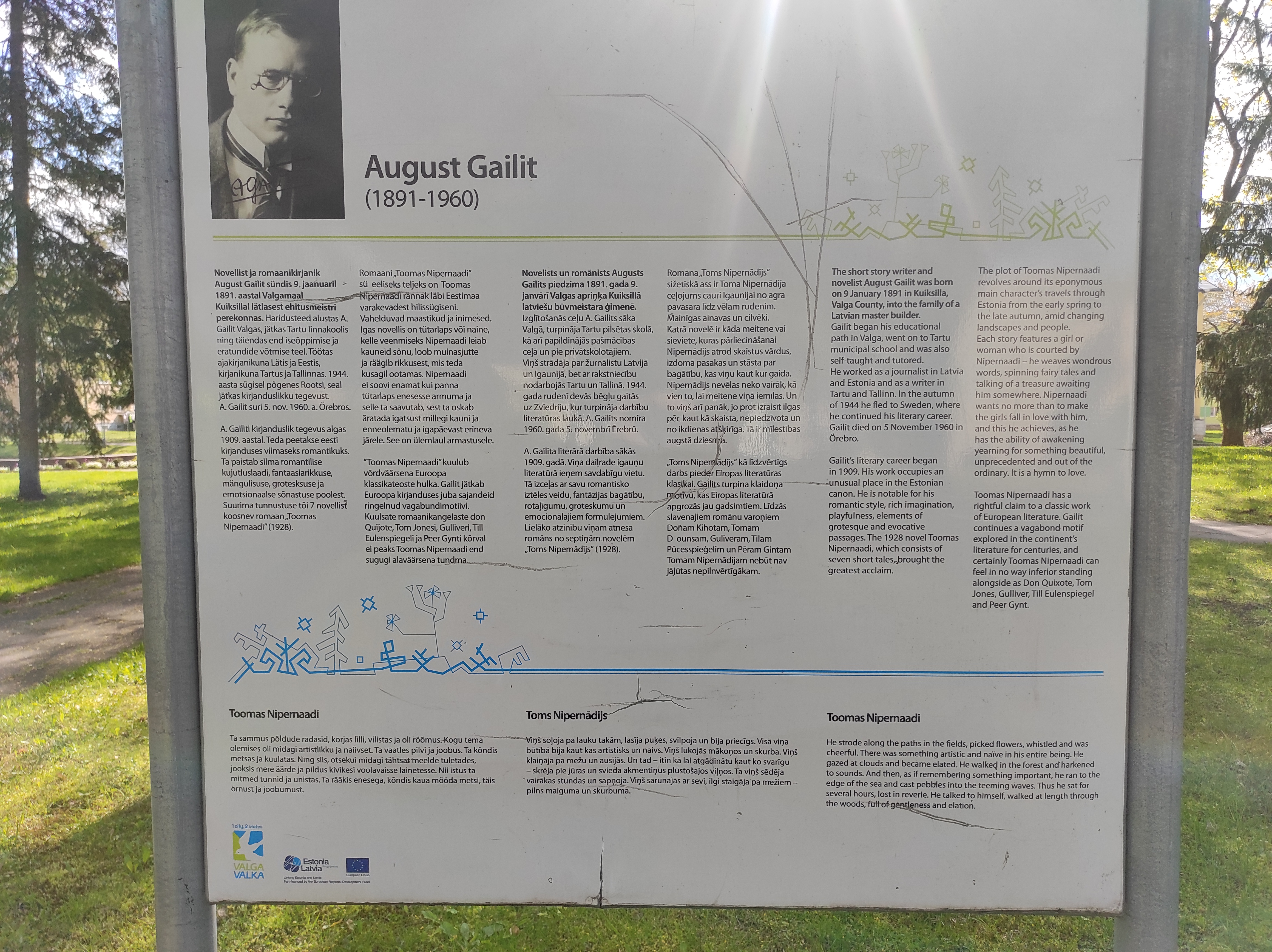 August Gailiti infotahvel