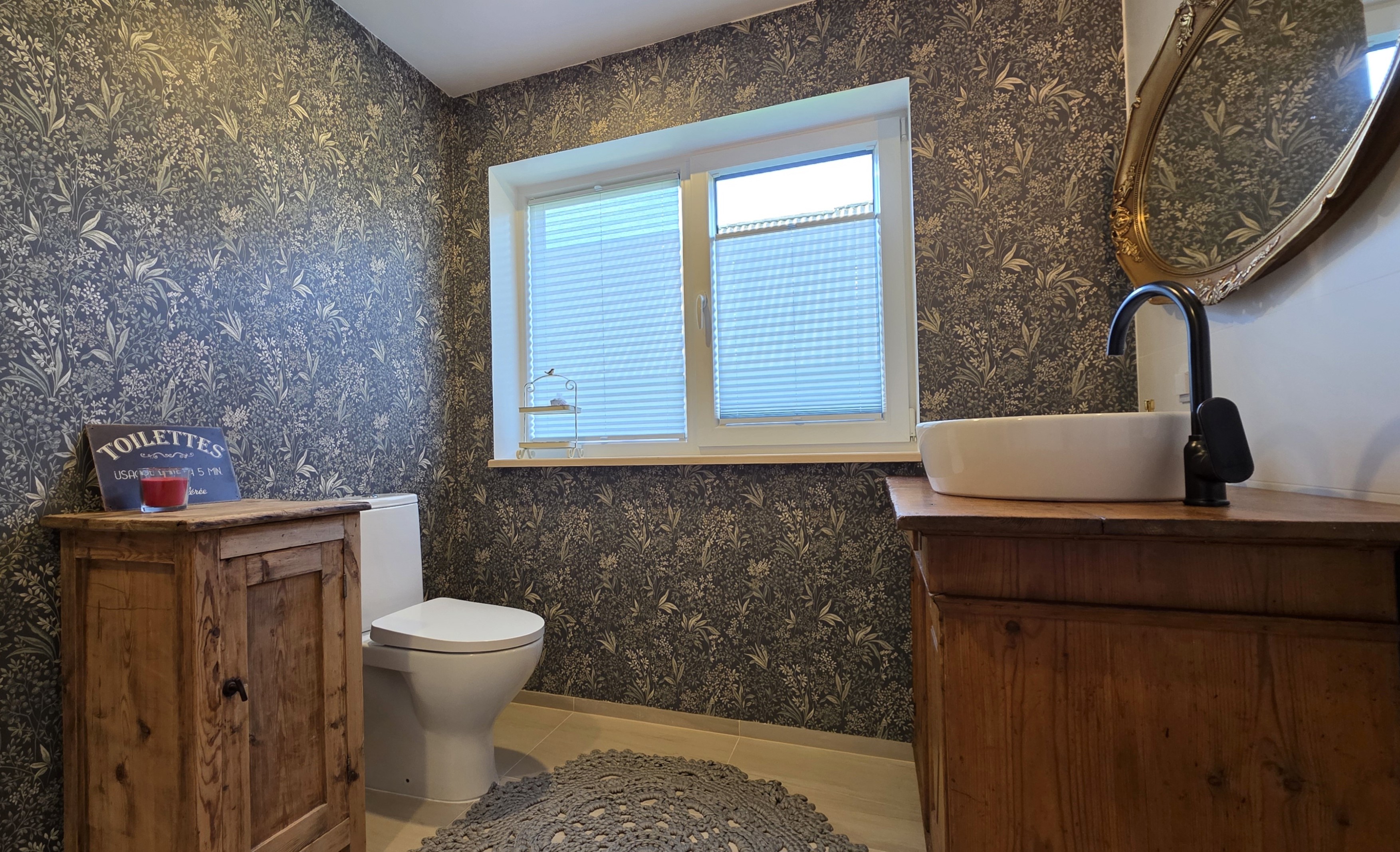 Shower and toilet