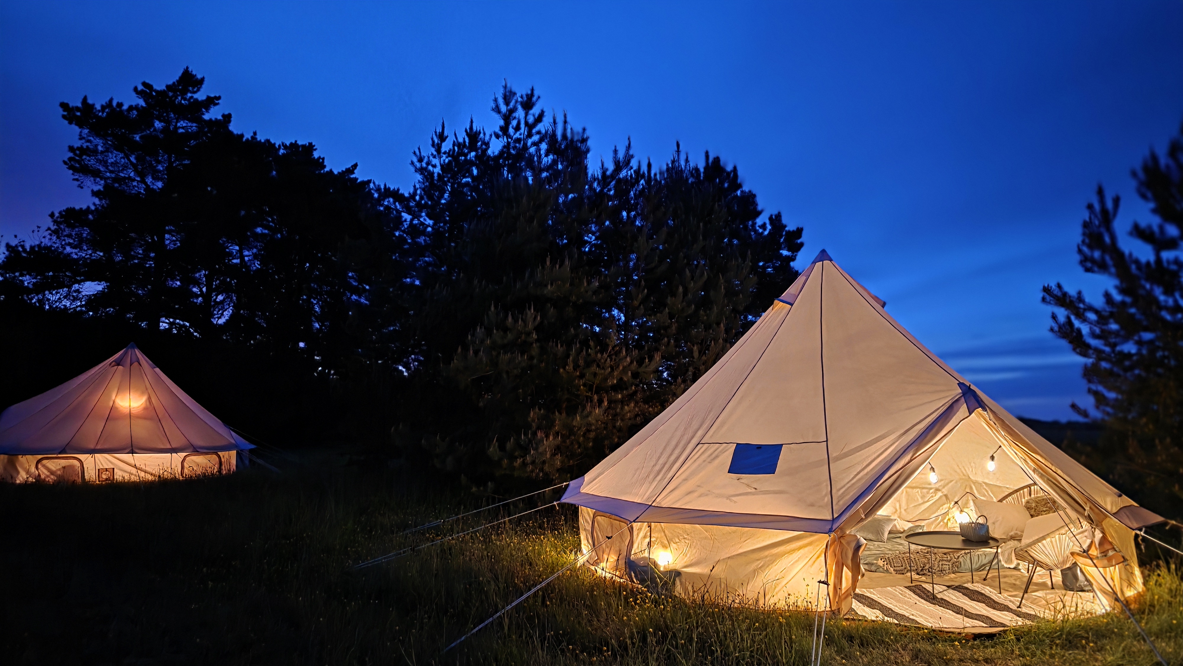 Glamping & Homestay on Kihnu at night