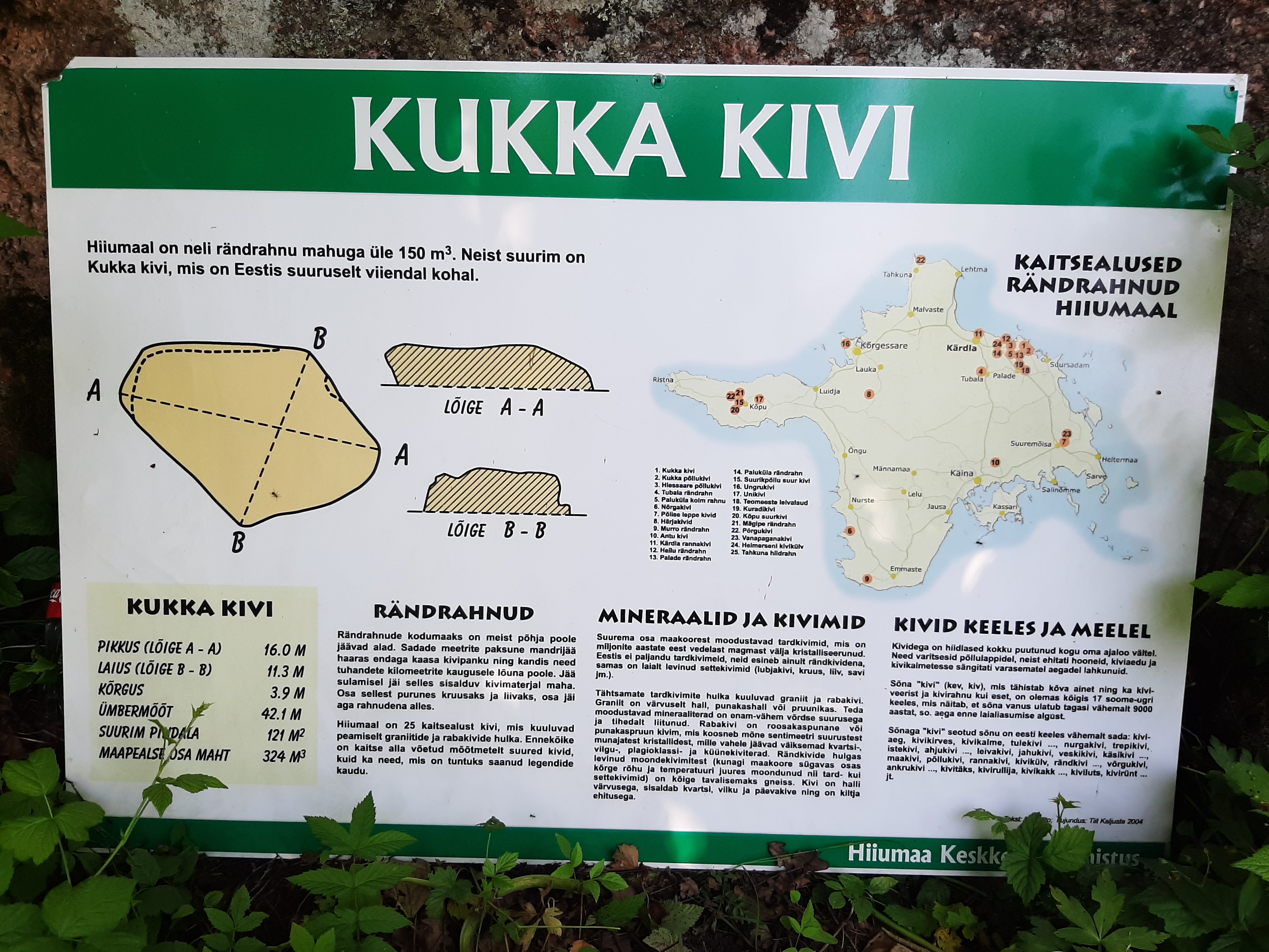 Kukka kivi infotahvel