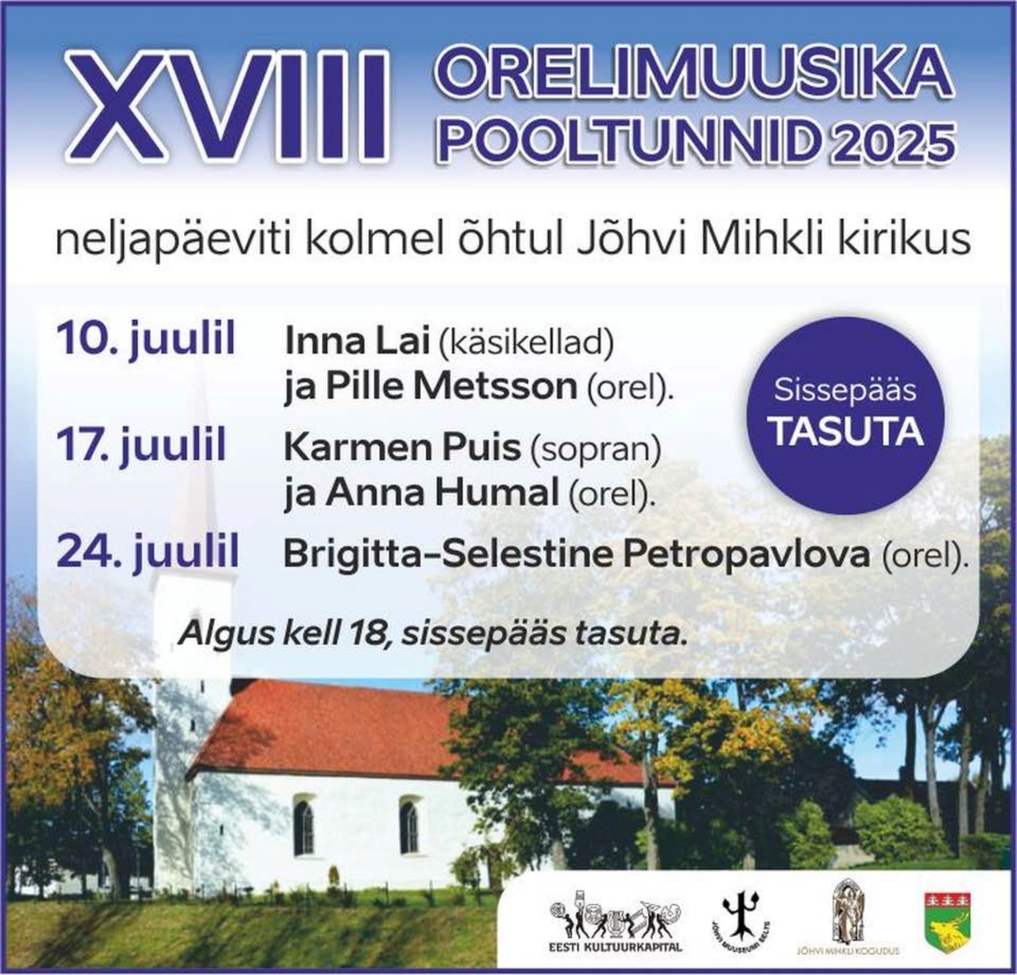 Orelimuusika pooltunnid Jõhvi Mihkli kirikus