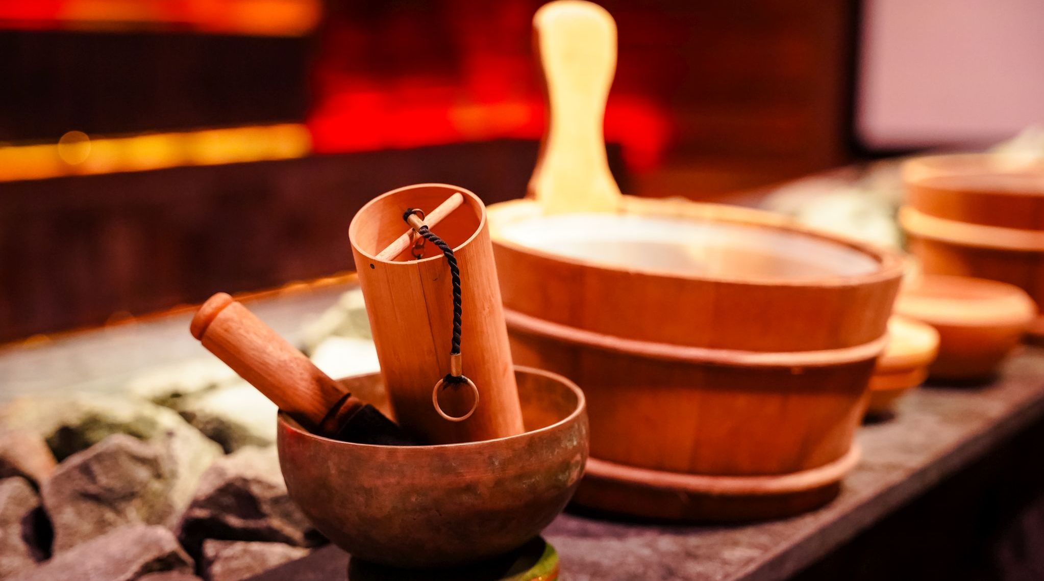 Elamus Spa sauna ritual - sound therapy