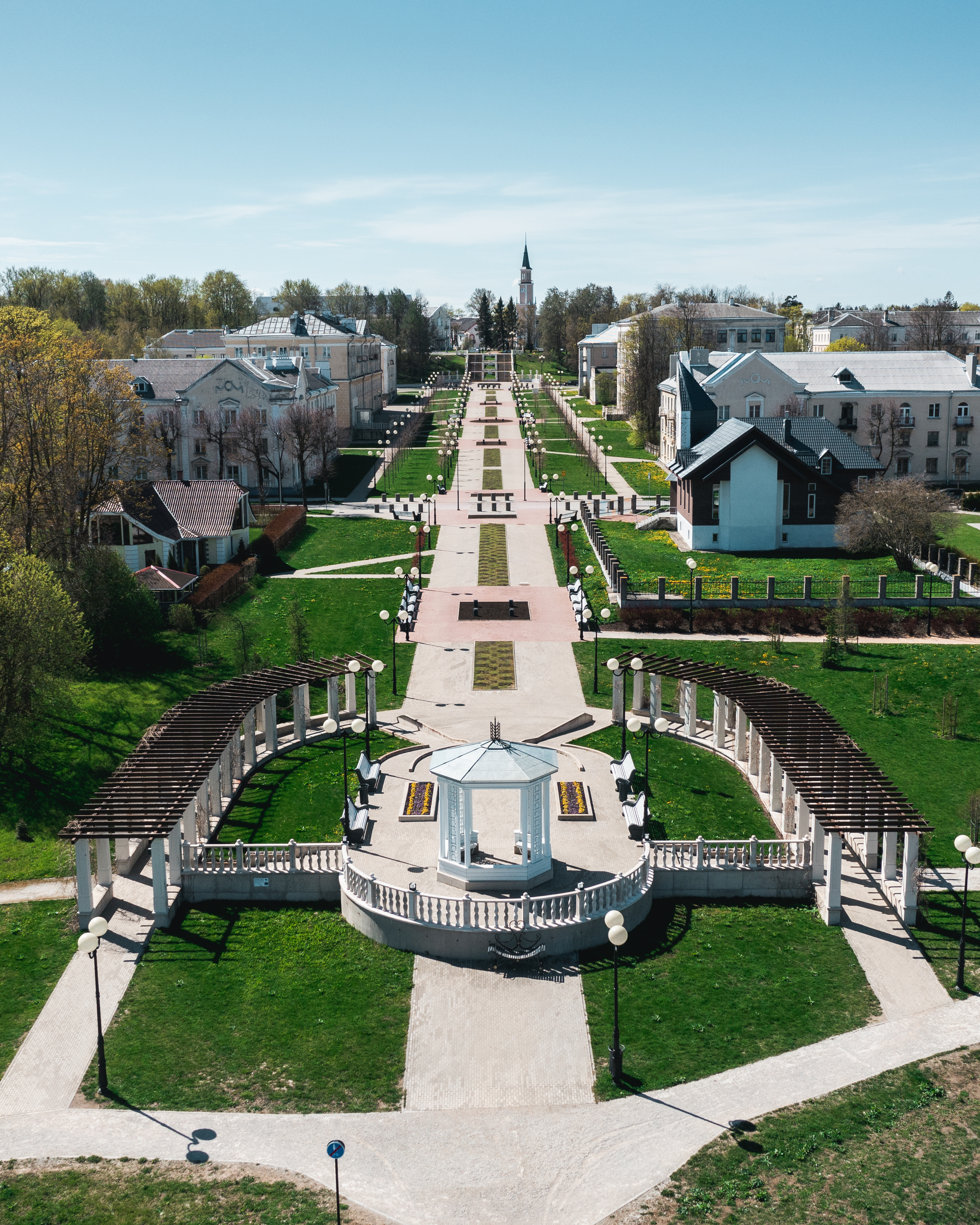 Sillamäe Boulevard Promenade from birdflight