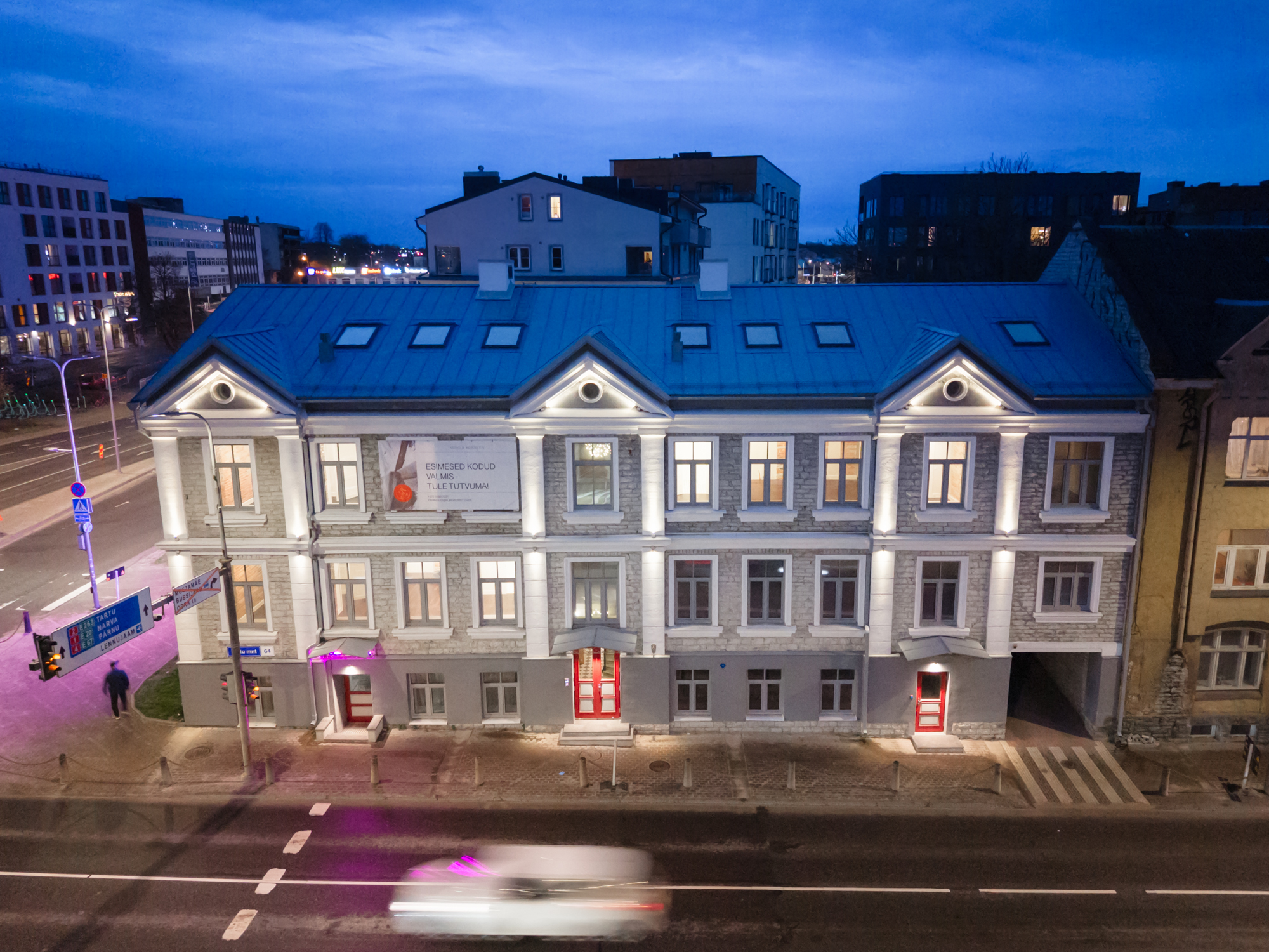 View of the apartment building of guest apartments from the outside