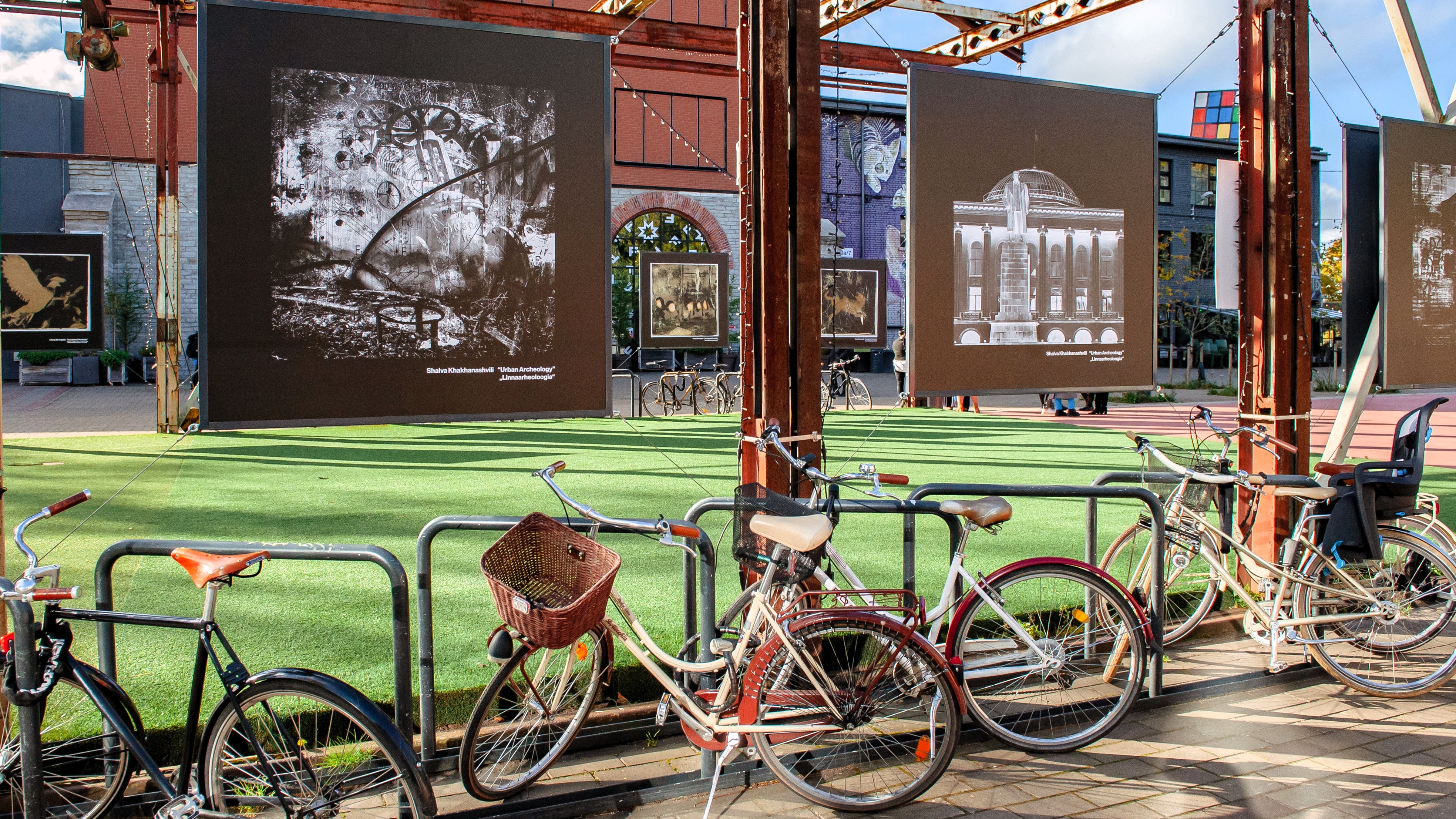 Open-air art gallery in Telliskivi Square