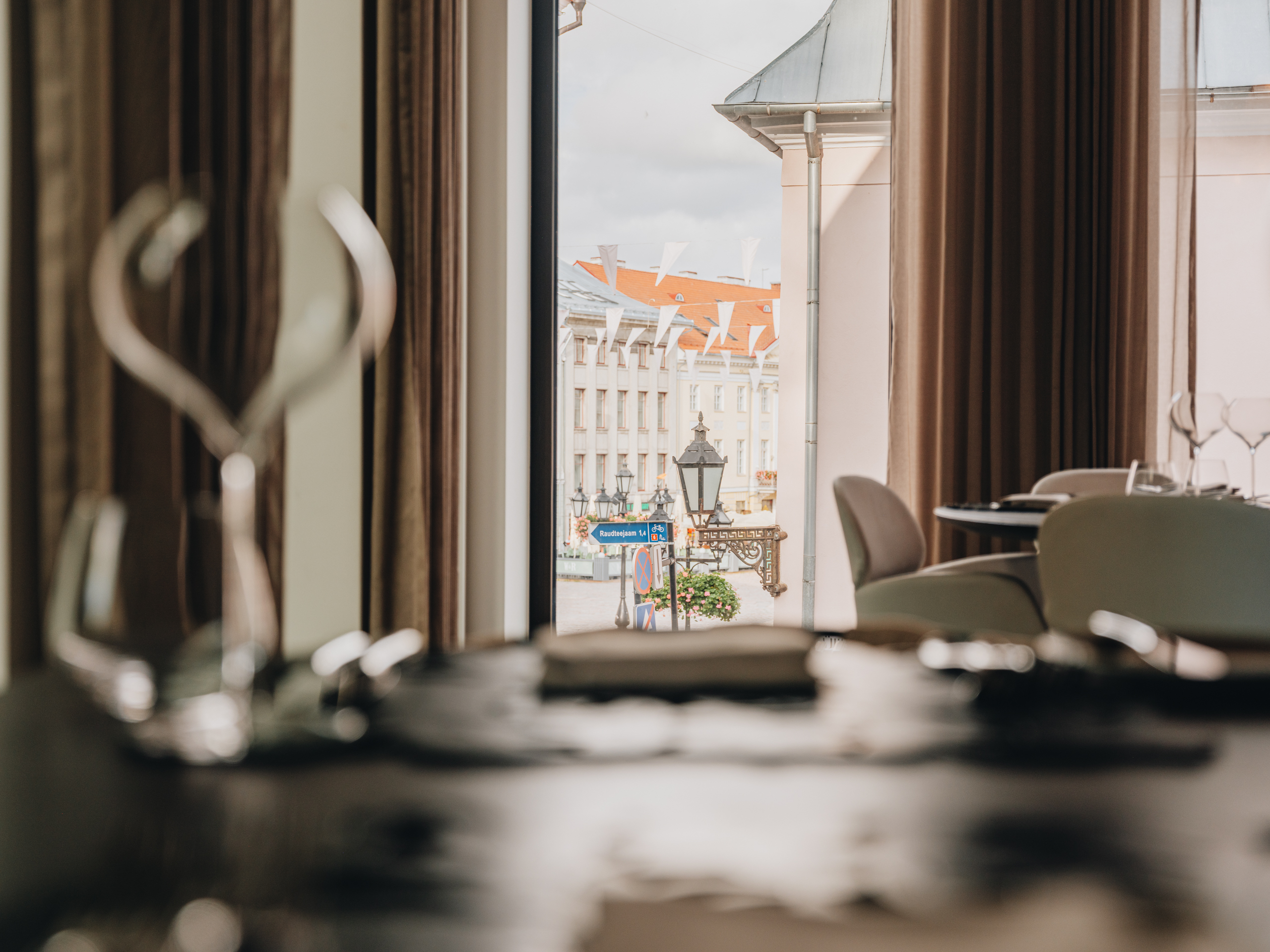 View of Restaurant Hõlm in Tartu Old Town