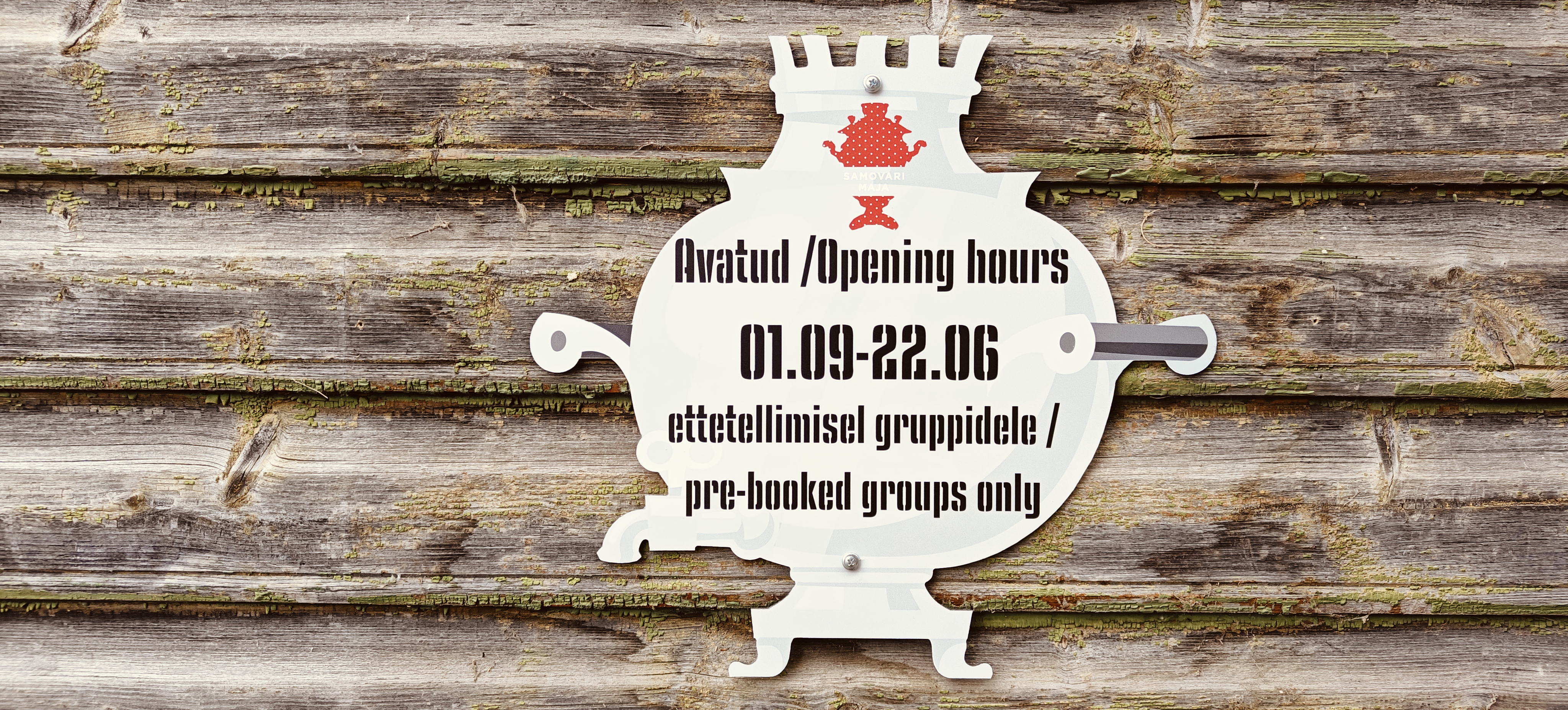 Samovarimaja avatud olemise ajad sügis-talve hooajal