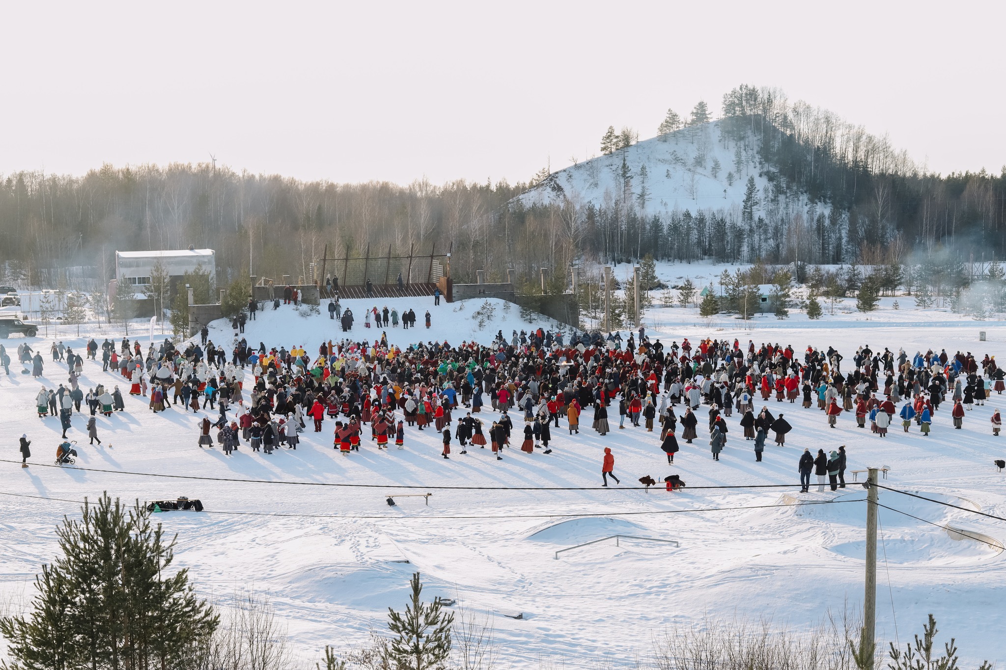 Talvepilgar Kohtla-Nõmmel Eesti Kaevandusmuuseumi territooriumil