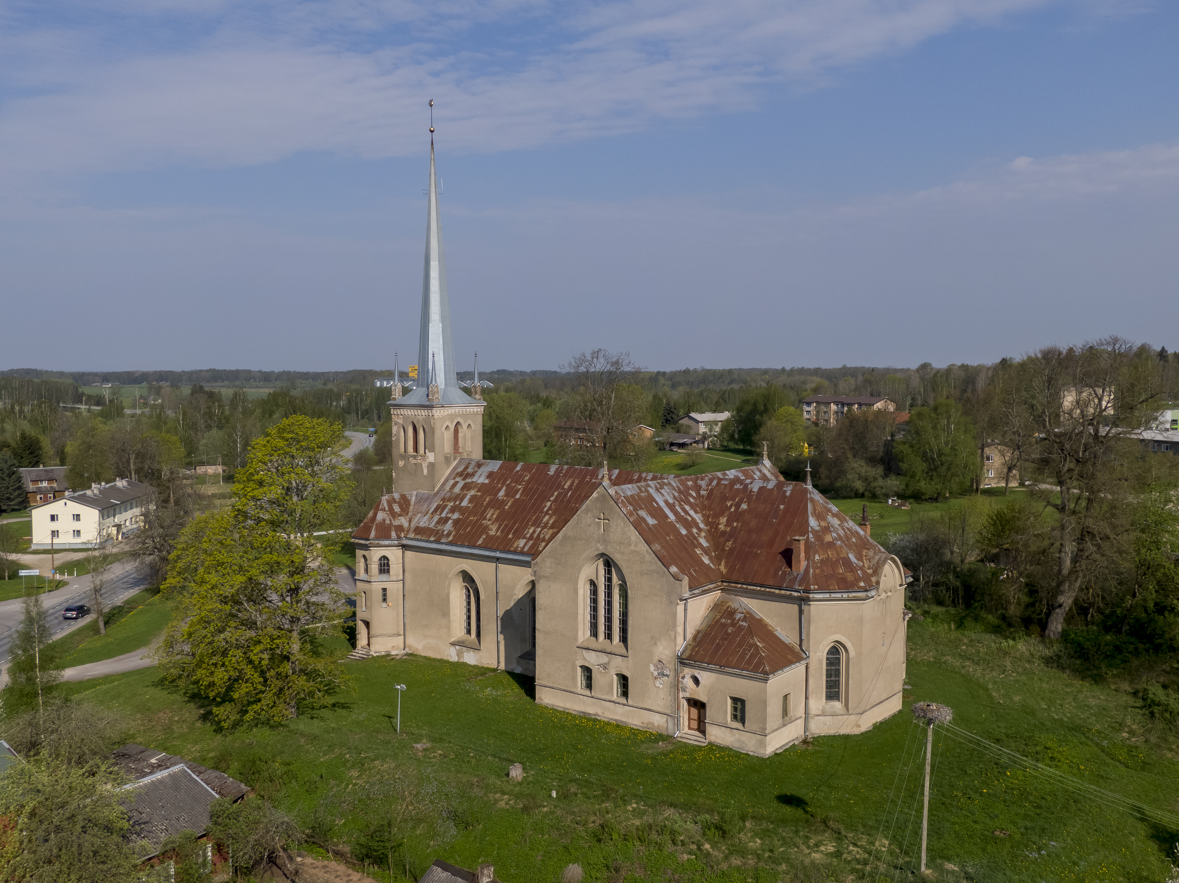 Rõngu kirik ja vaade ümbruskonnale