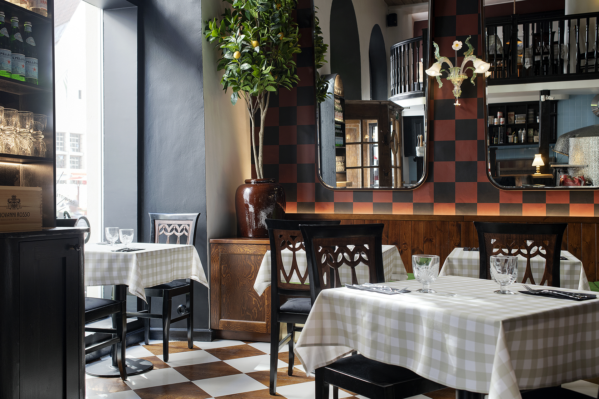 Pizzeria di Orm Oja hubane interjöör