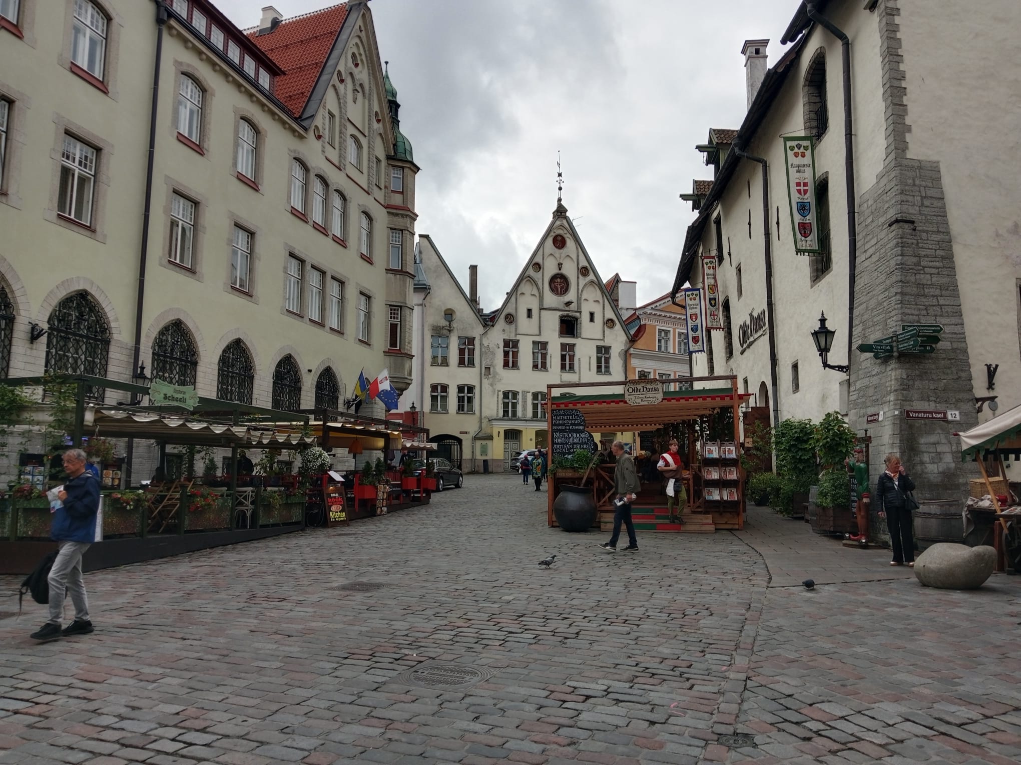 Old Town street and eateries