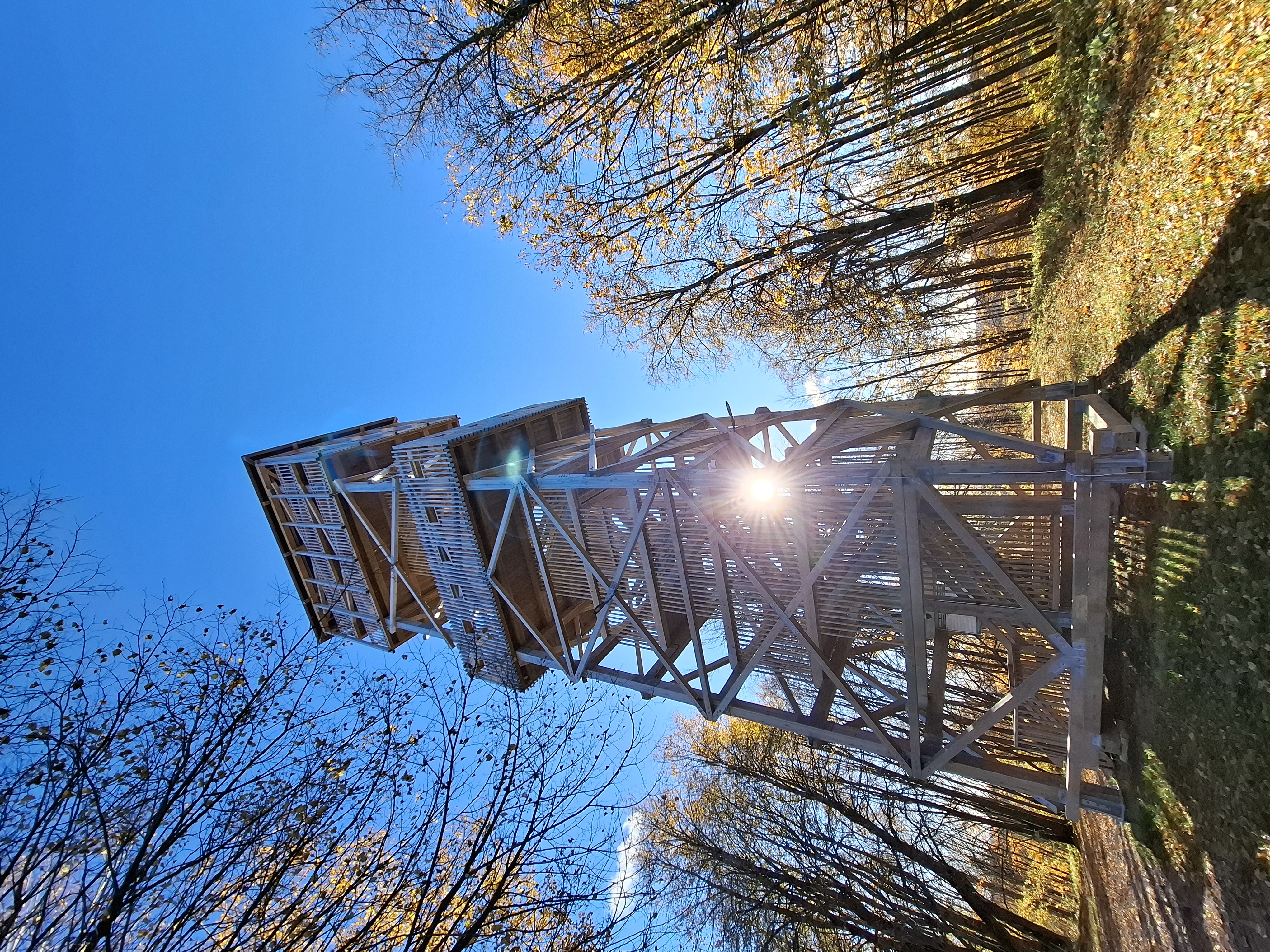 Sinimägede vaatetorn sügisel