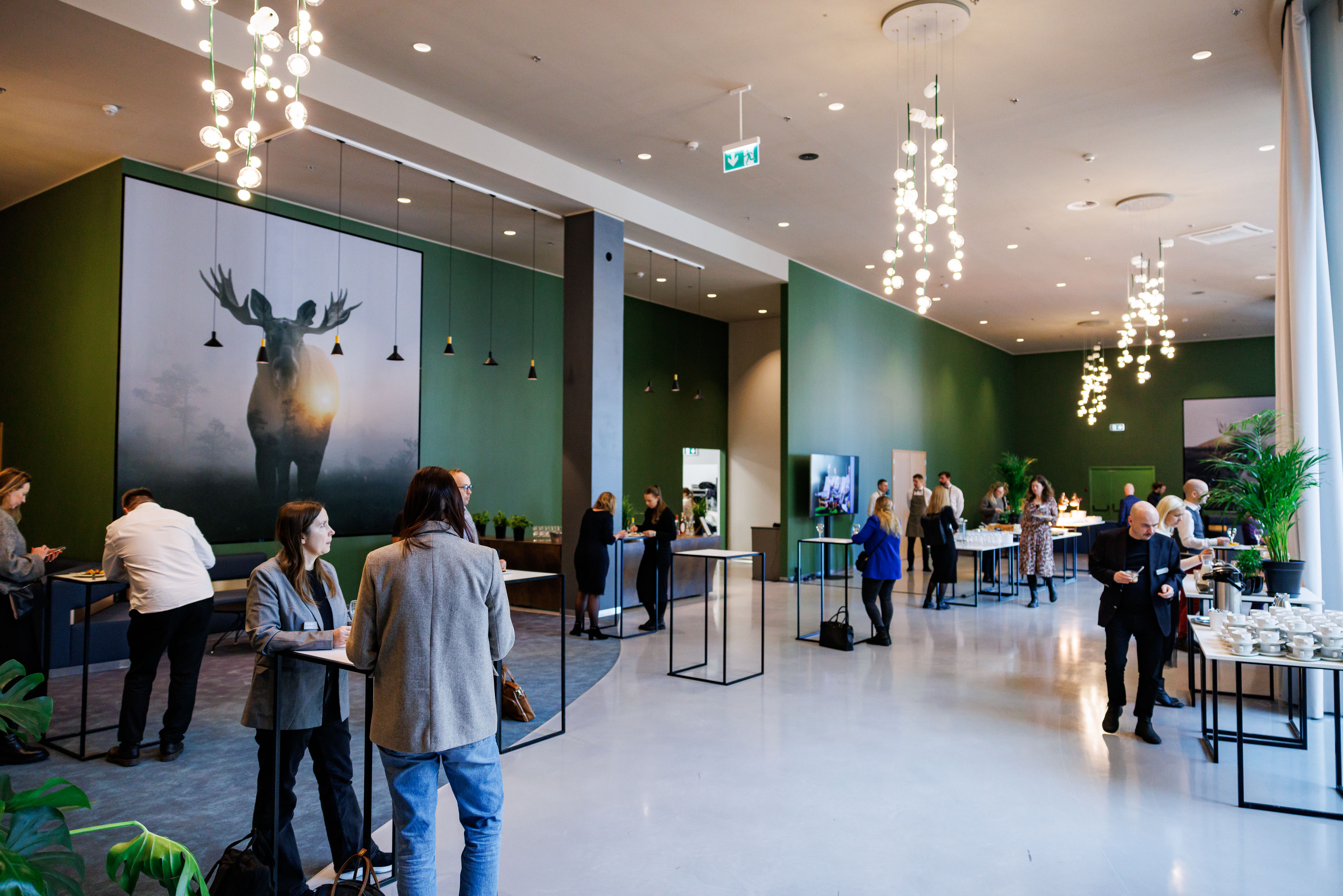 Reception and snack area at T1 Venue event center