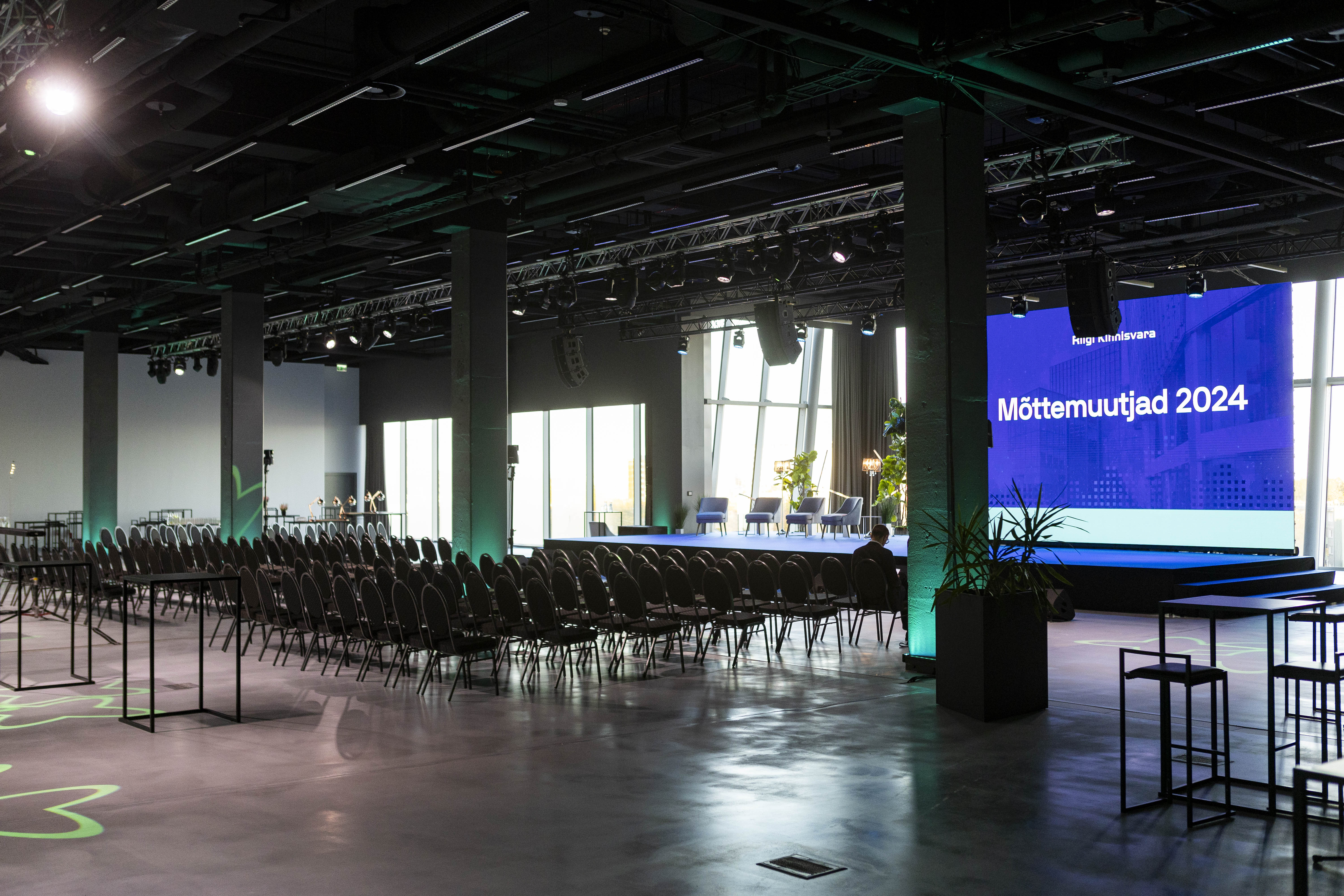 Preparations for a conference at the T1 Venue event center