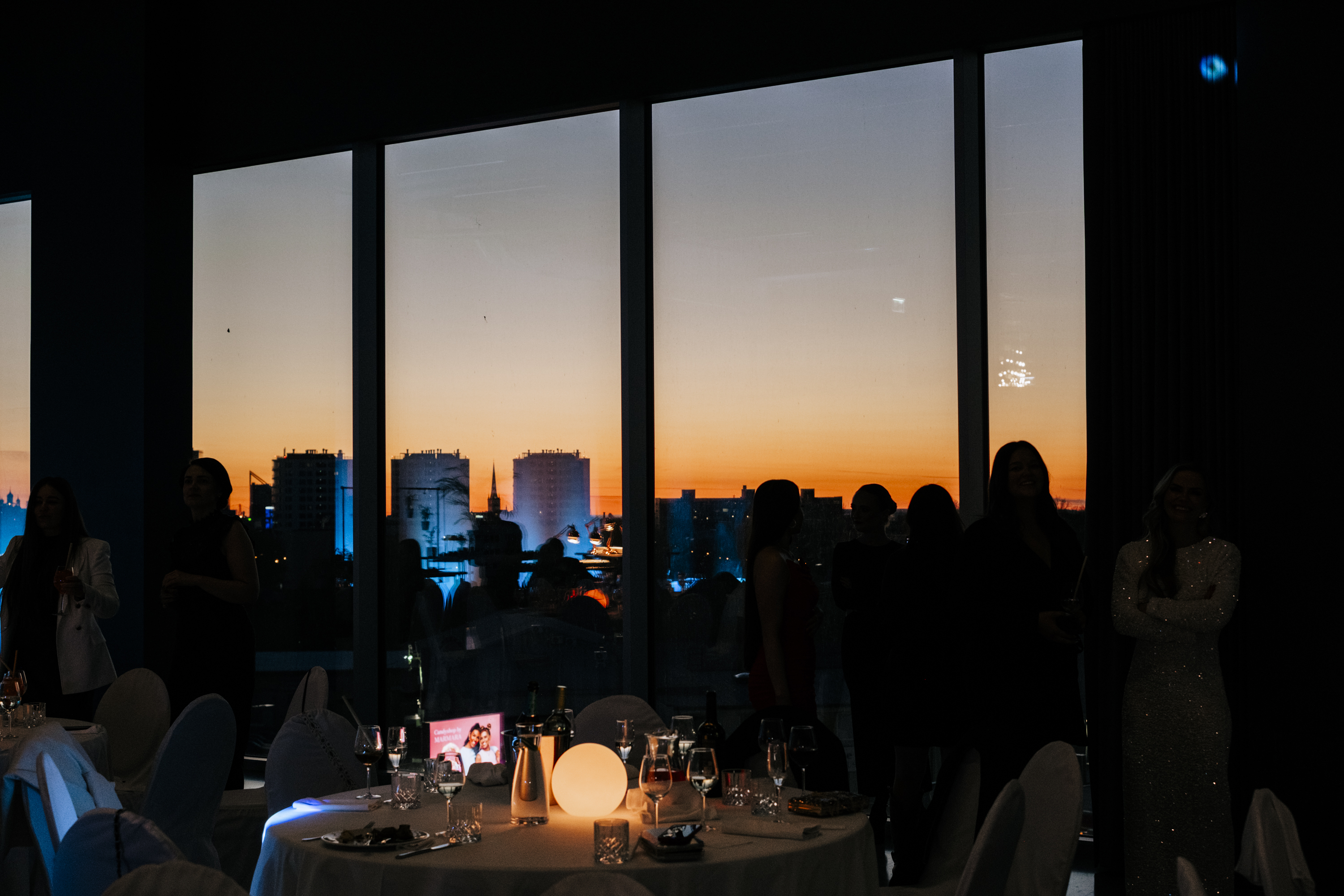 Sunset view at T1 Venue event center