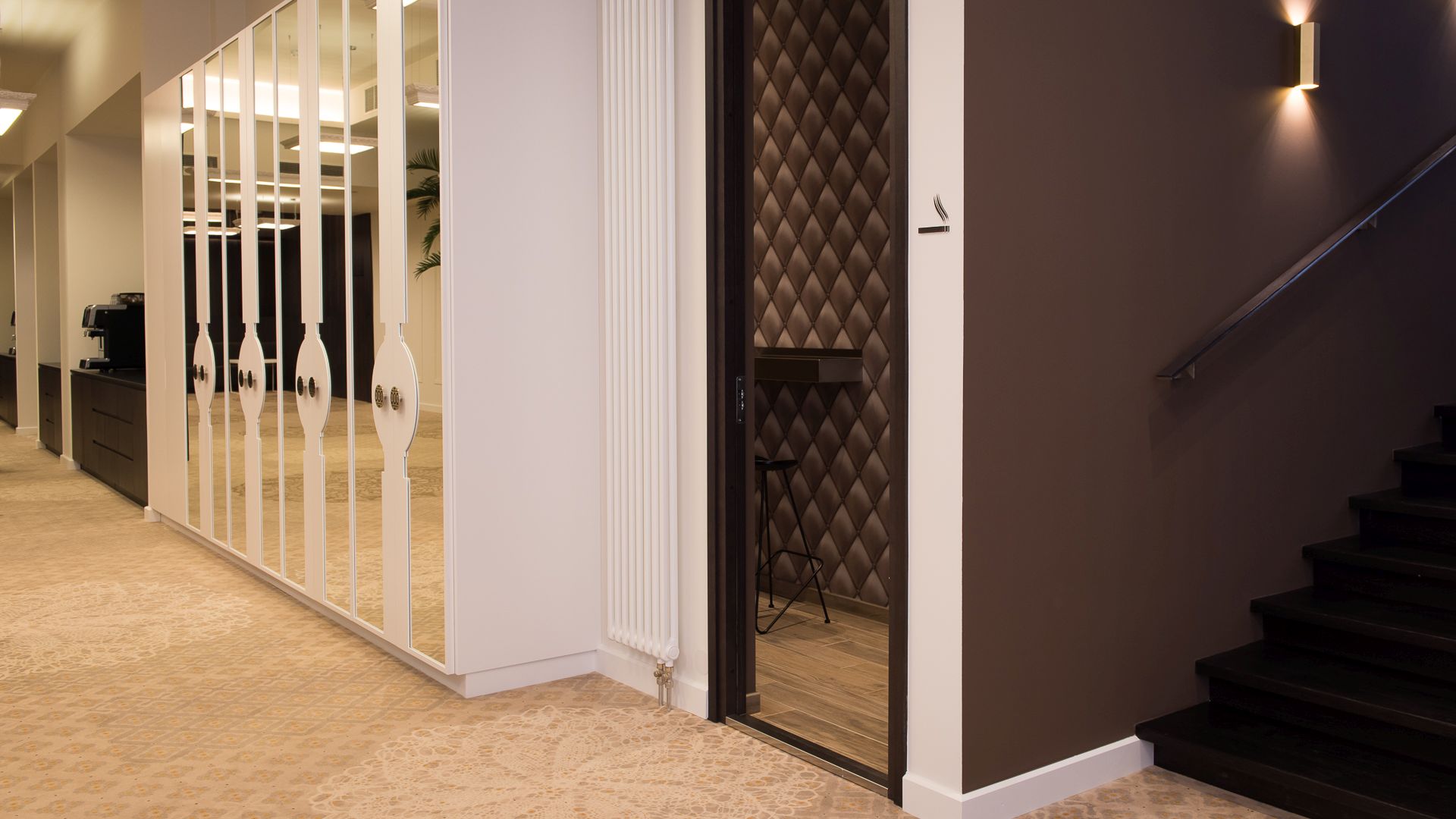 Lydia Hotel event center coat closets