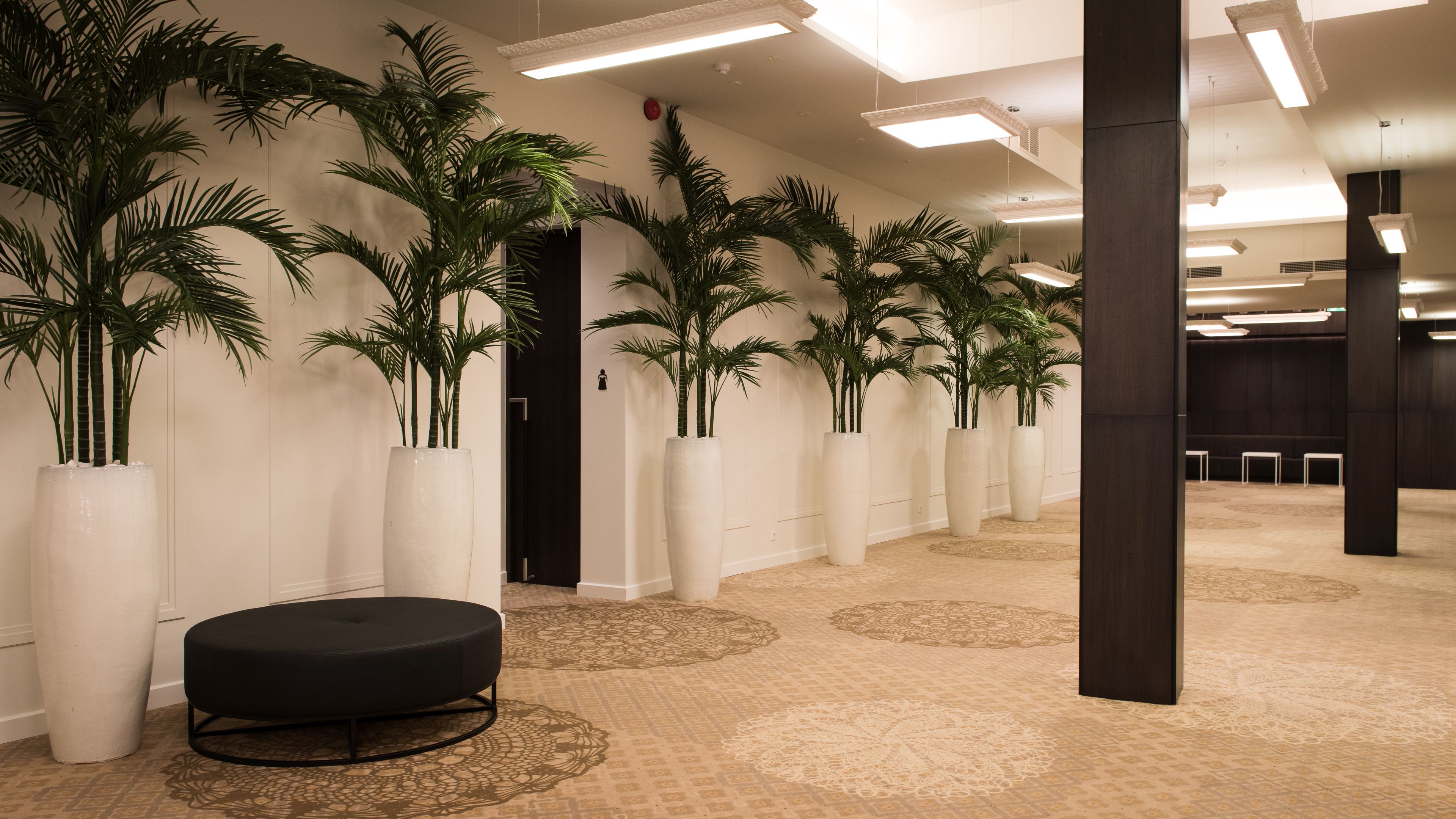 The cozy and elegant walkway of Lydia Hotel's event center