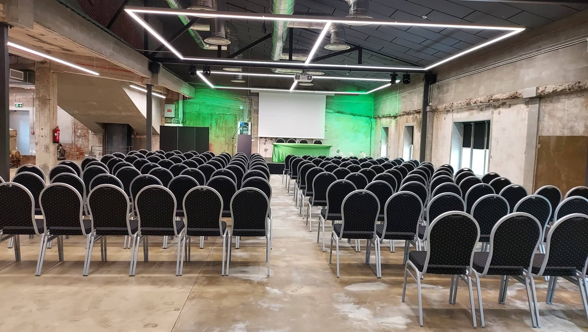 Conference hall at the Estonian Mining Museum in theater style