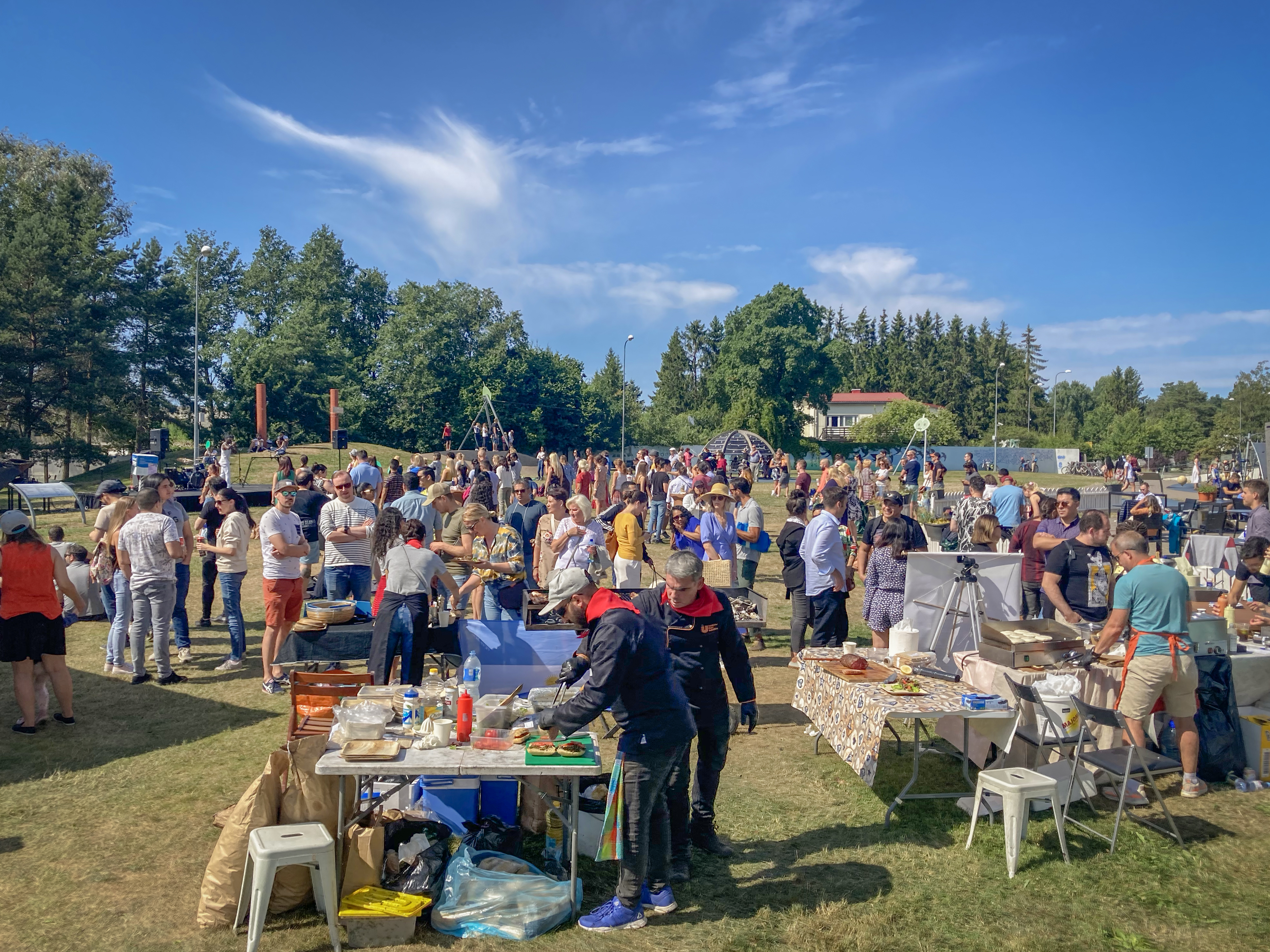 Tallinn TV Tower outdoor area in summer