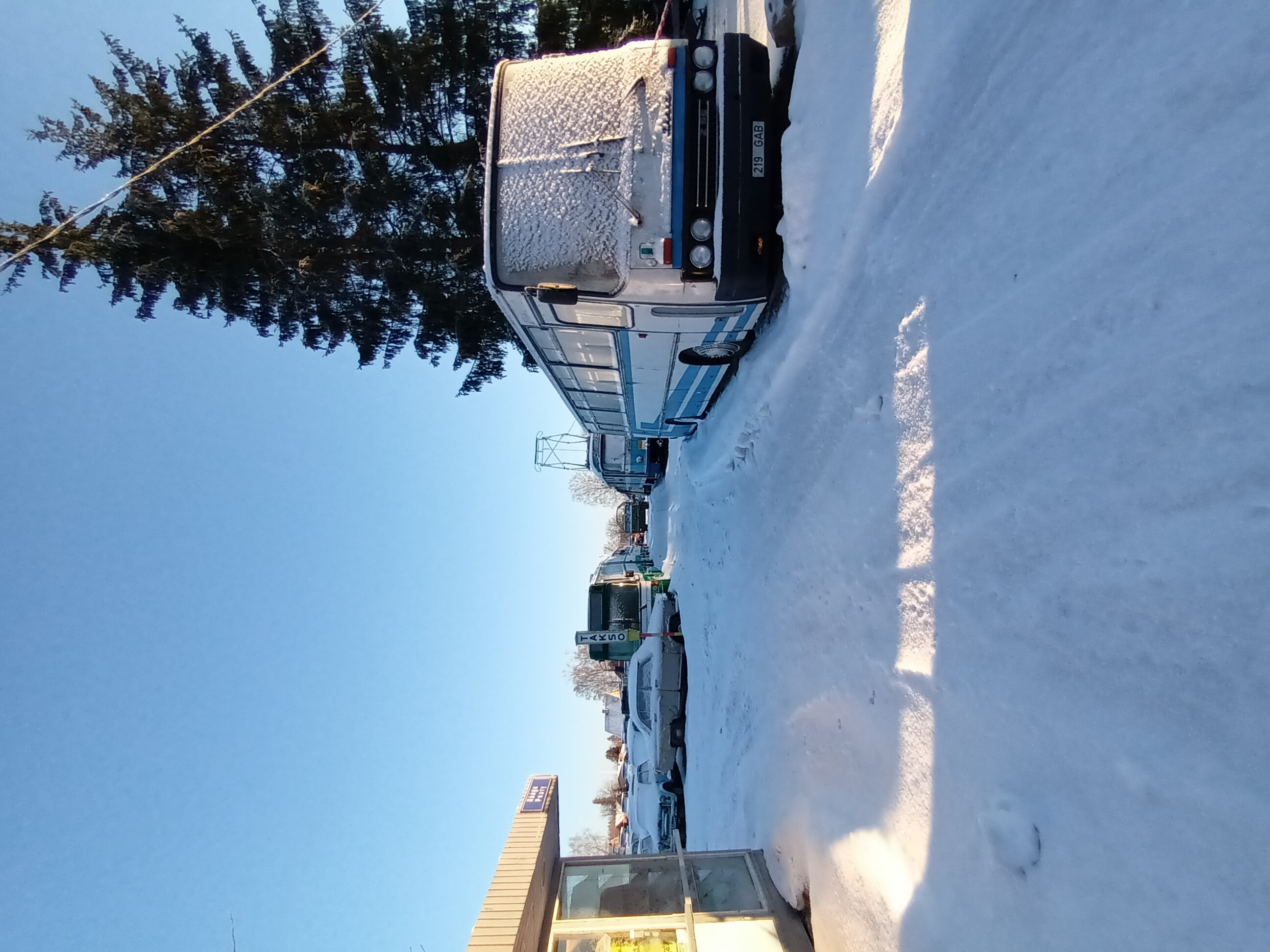 Järva-Jaani vanatehnika varjupaiga eksponaadid lumes