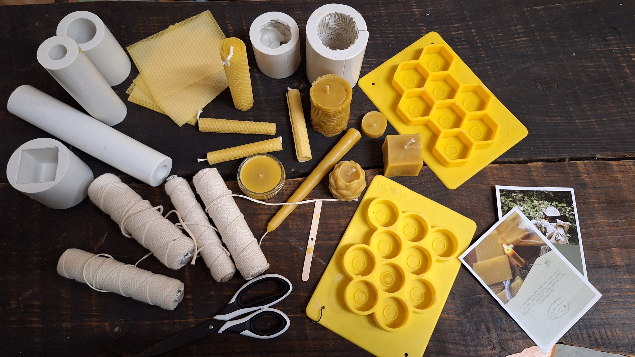 Mesilasvahast küünalde valmistamise vahendid