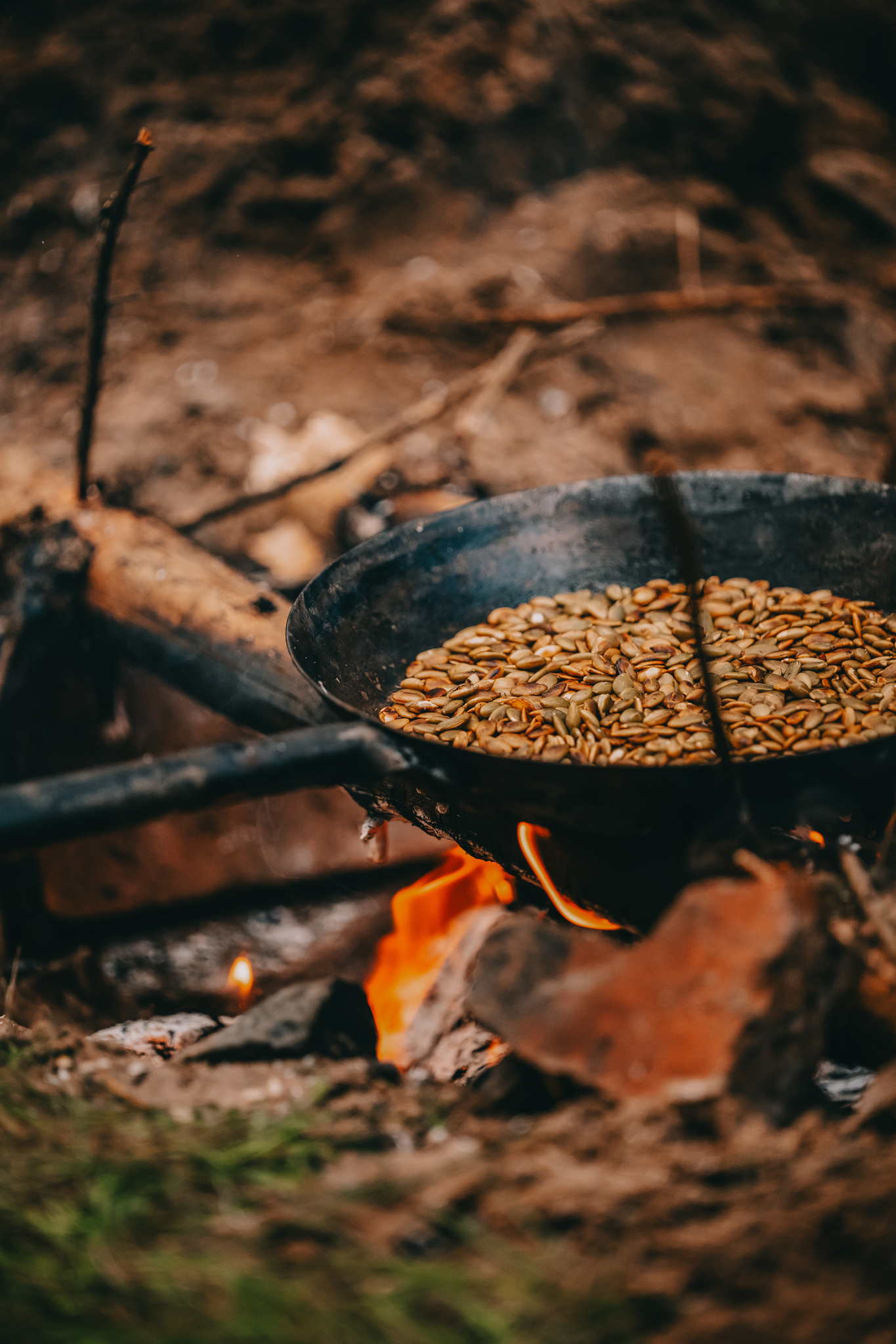 Nuotioruoat, pata tulessa