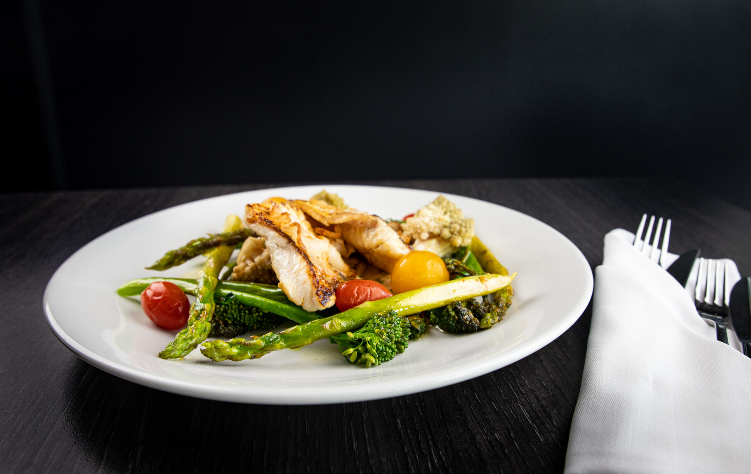 Seafood restaurant main course