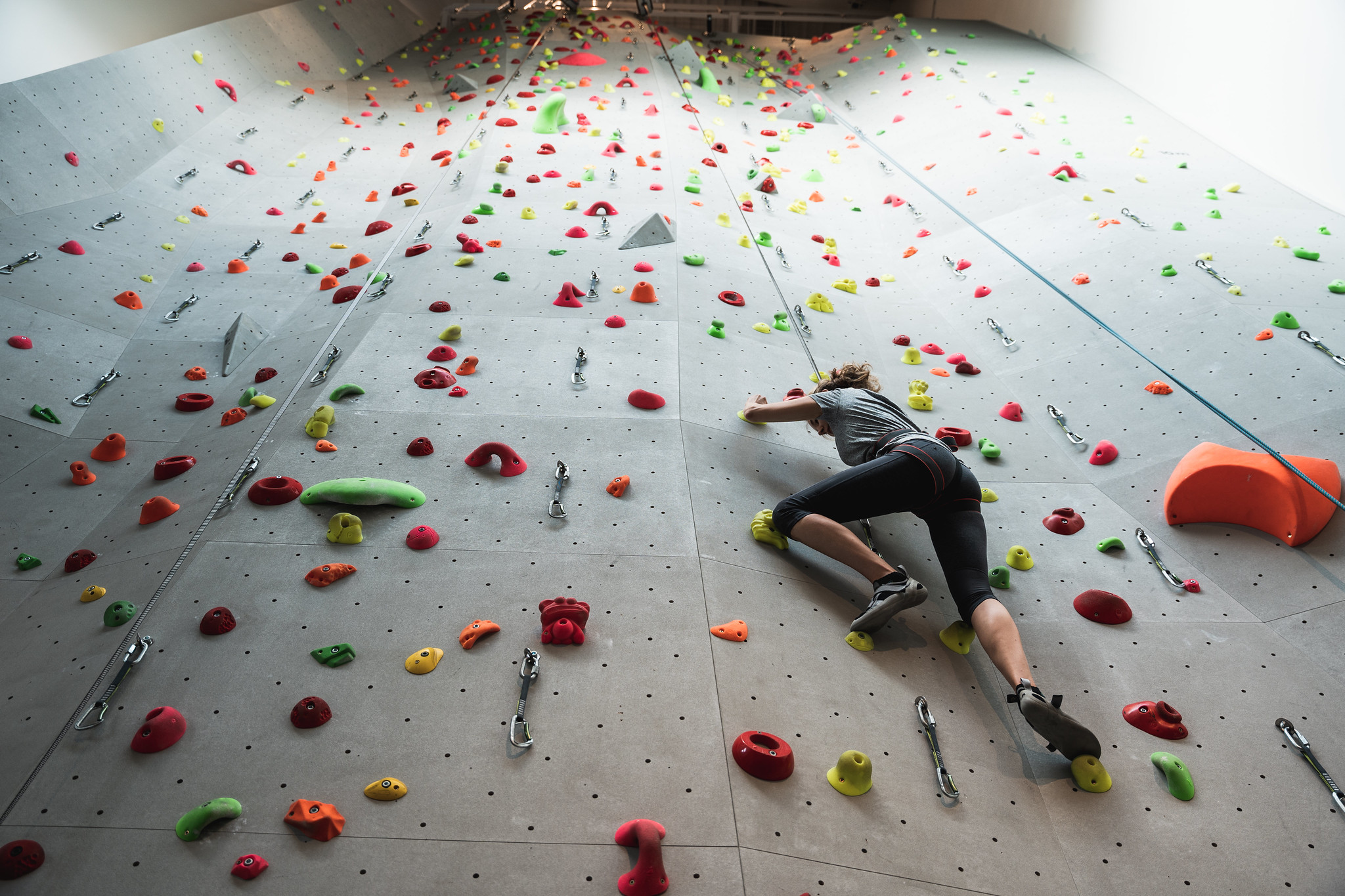 Climbing wall at the Windtower Experience Centre