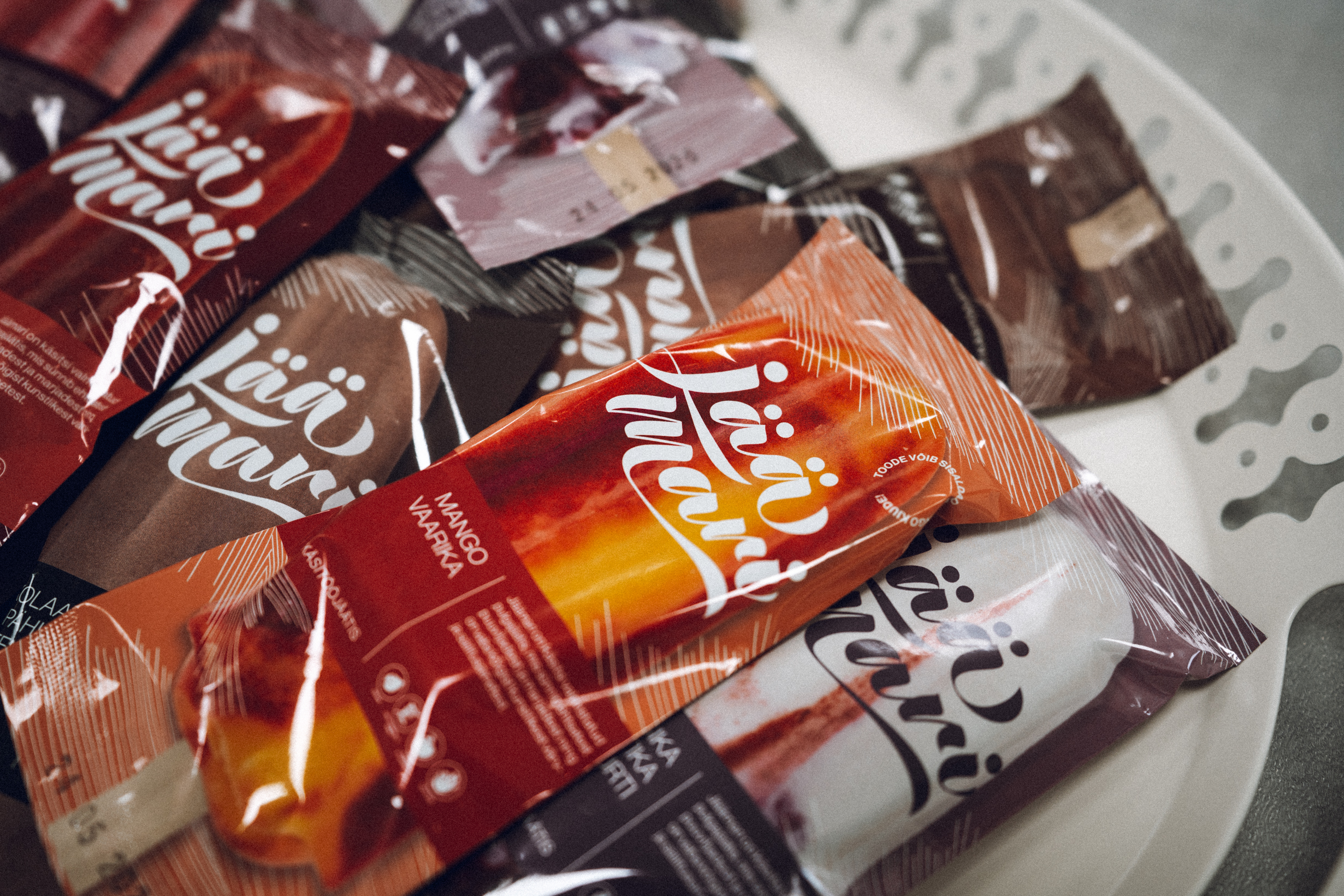 Jäämari käsitööjäätised pakendis