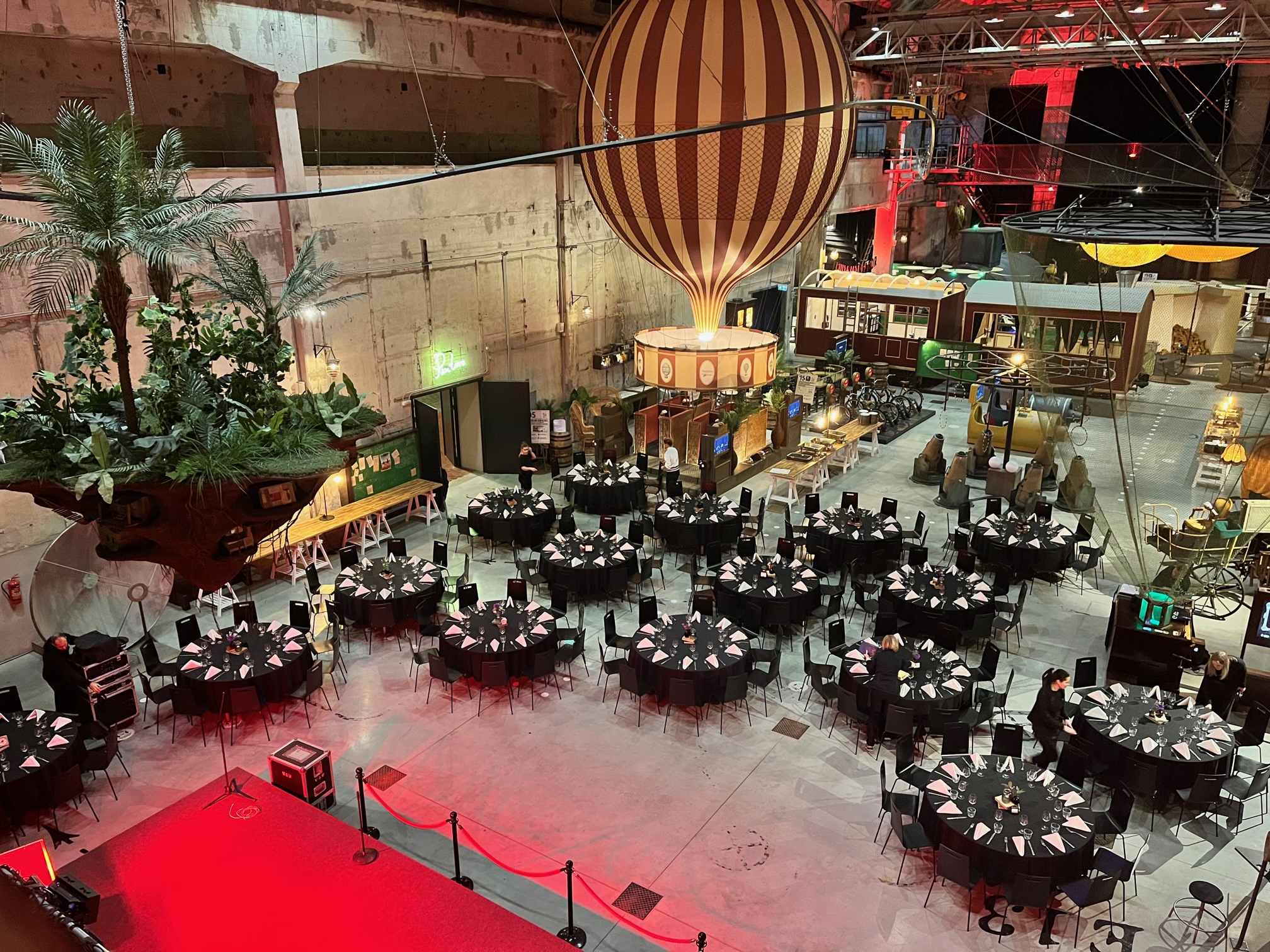 PROTO Invention Factory exhibition hall with tables