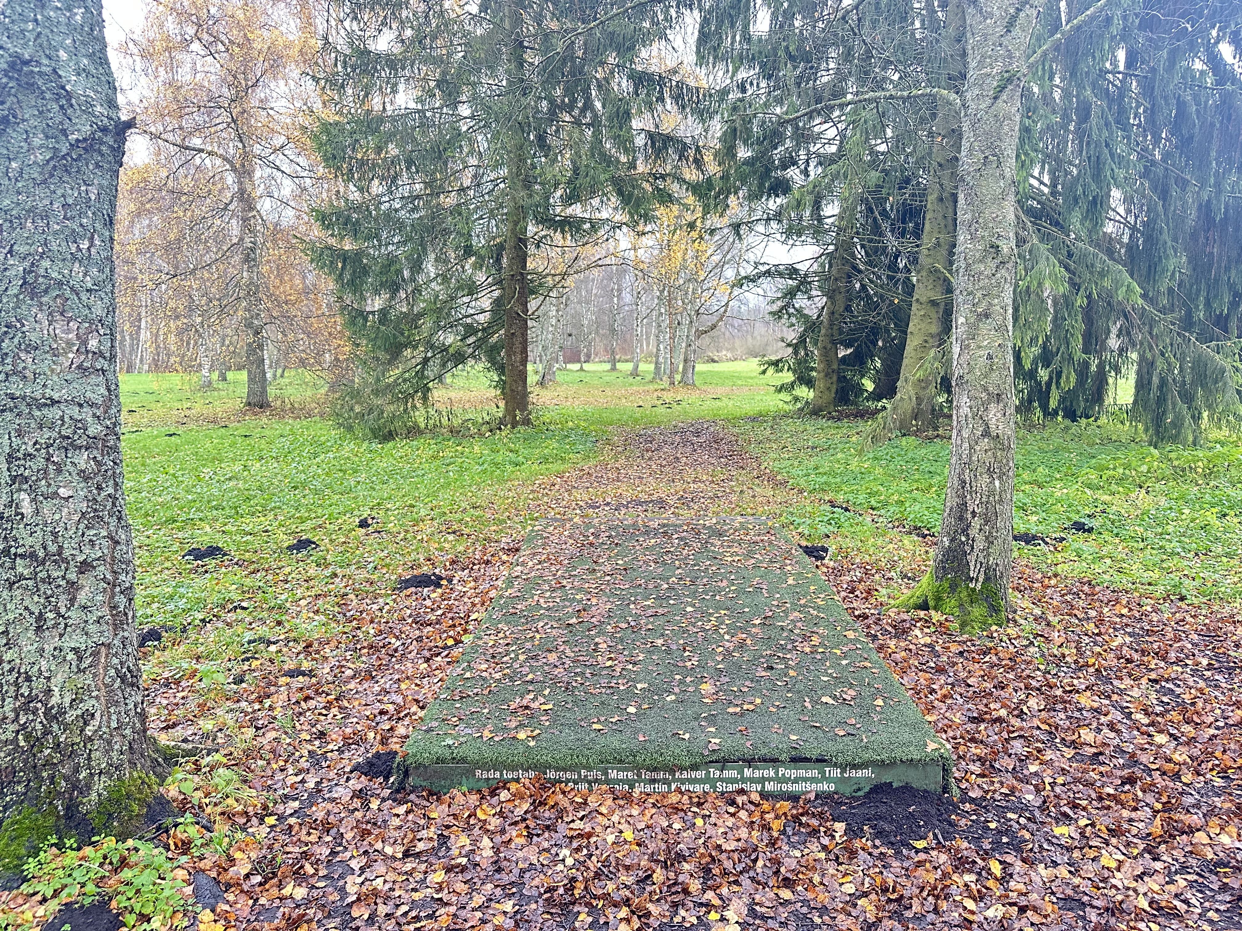 Tartu Tähtvere Dendro discgolfi pargi heiteplatvorm