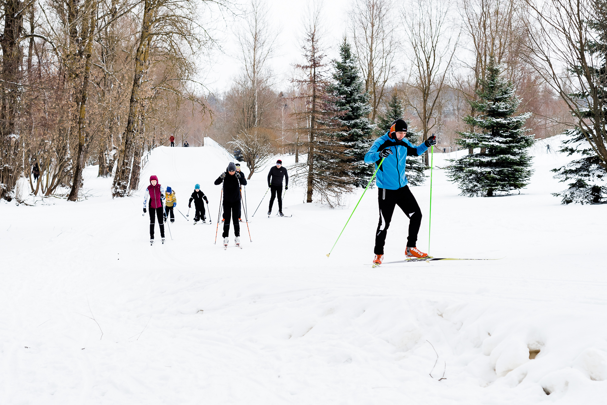 Tartu Tähtvere Dendro discgolfi pargi talvised suusarajad