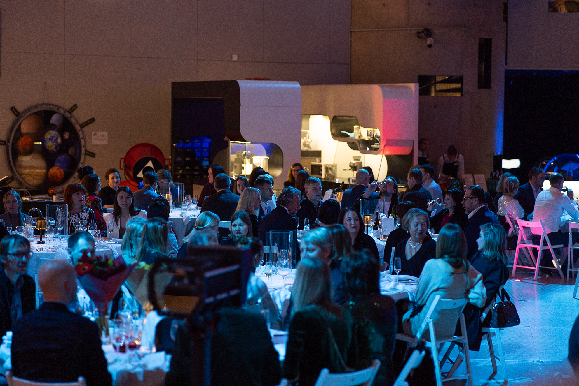 Evening gala at the AHHAA Science Center's technology hall