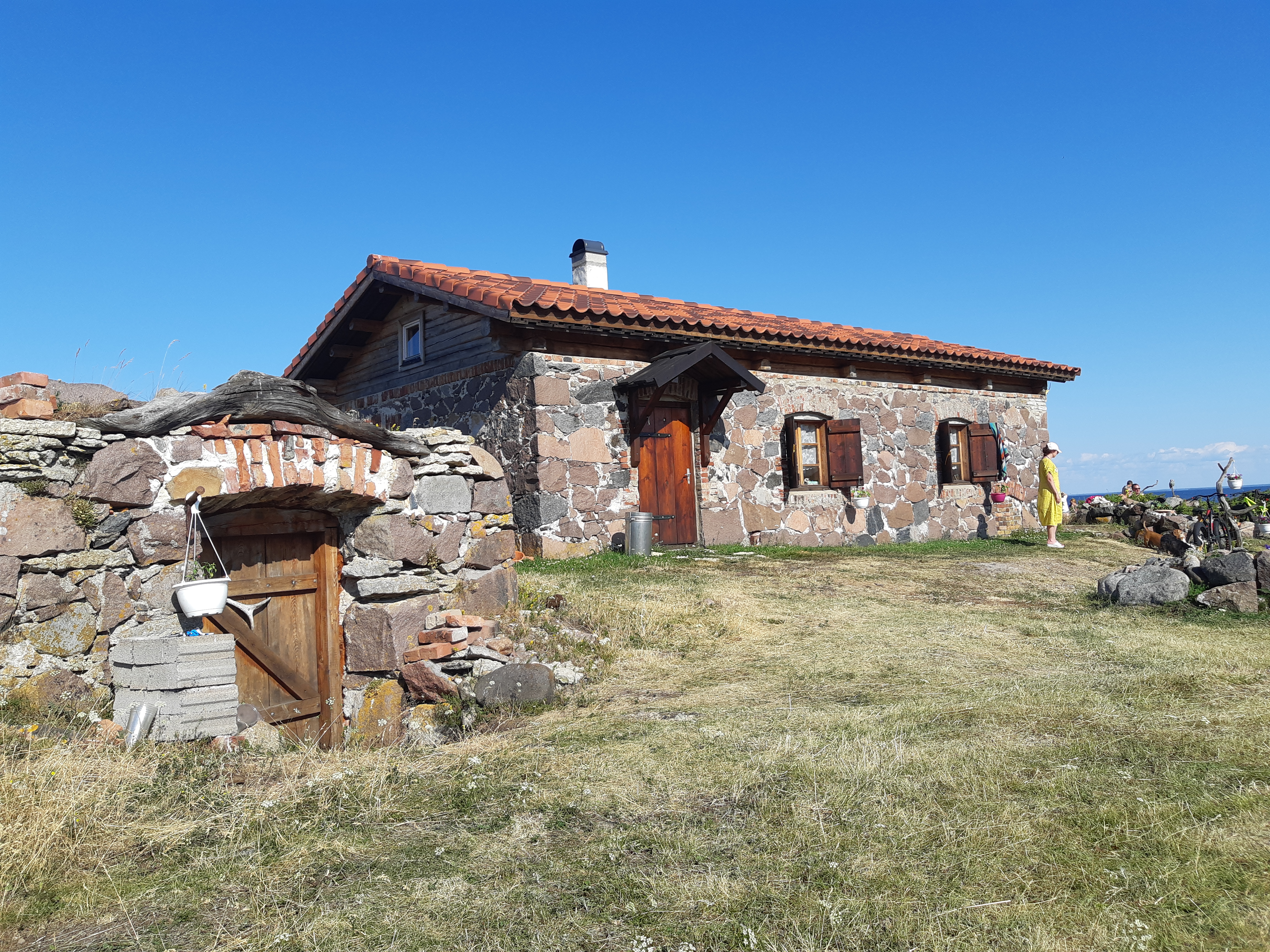 Old preserved buildings on Aksi Island