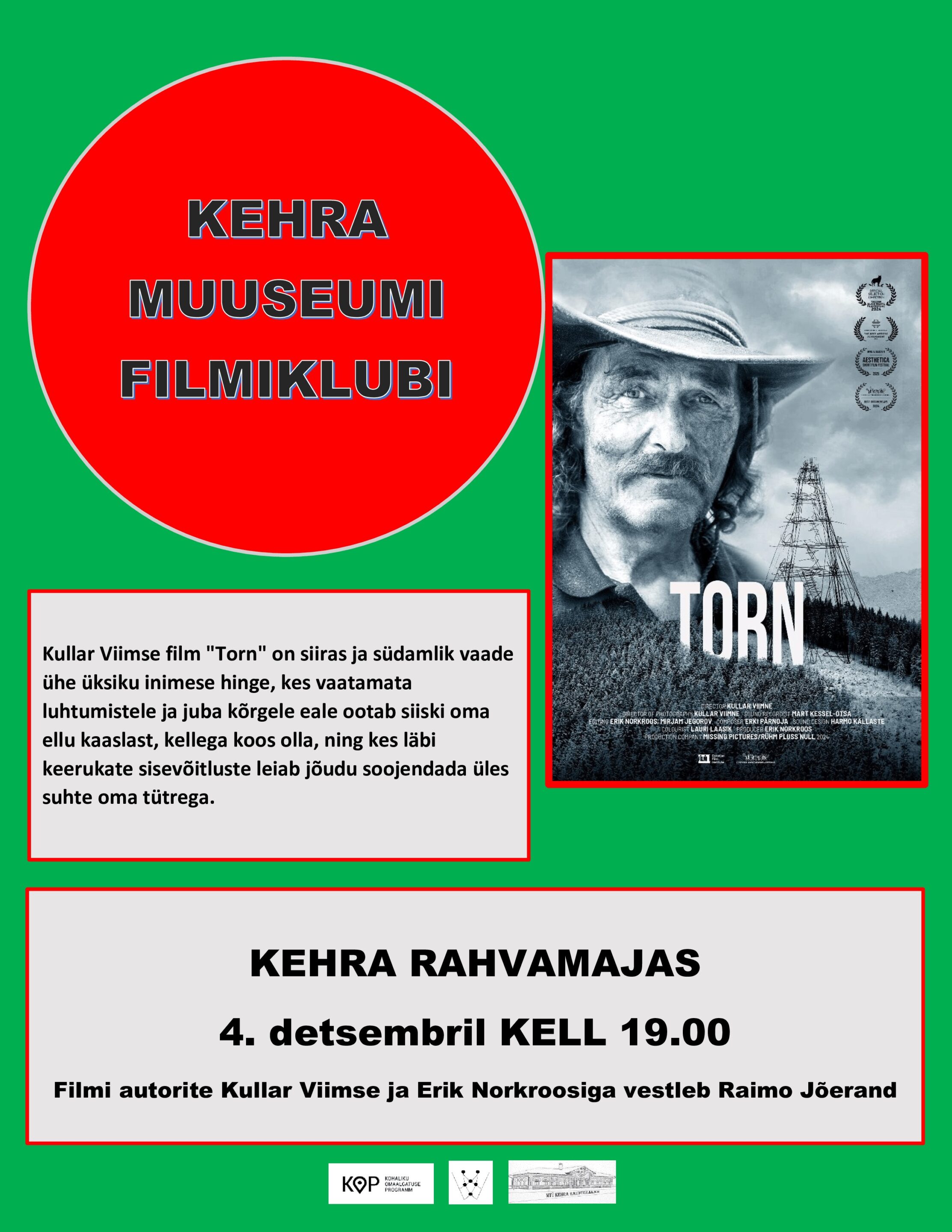 Filmiklubi detsembrikohtumise plakat