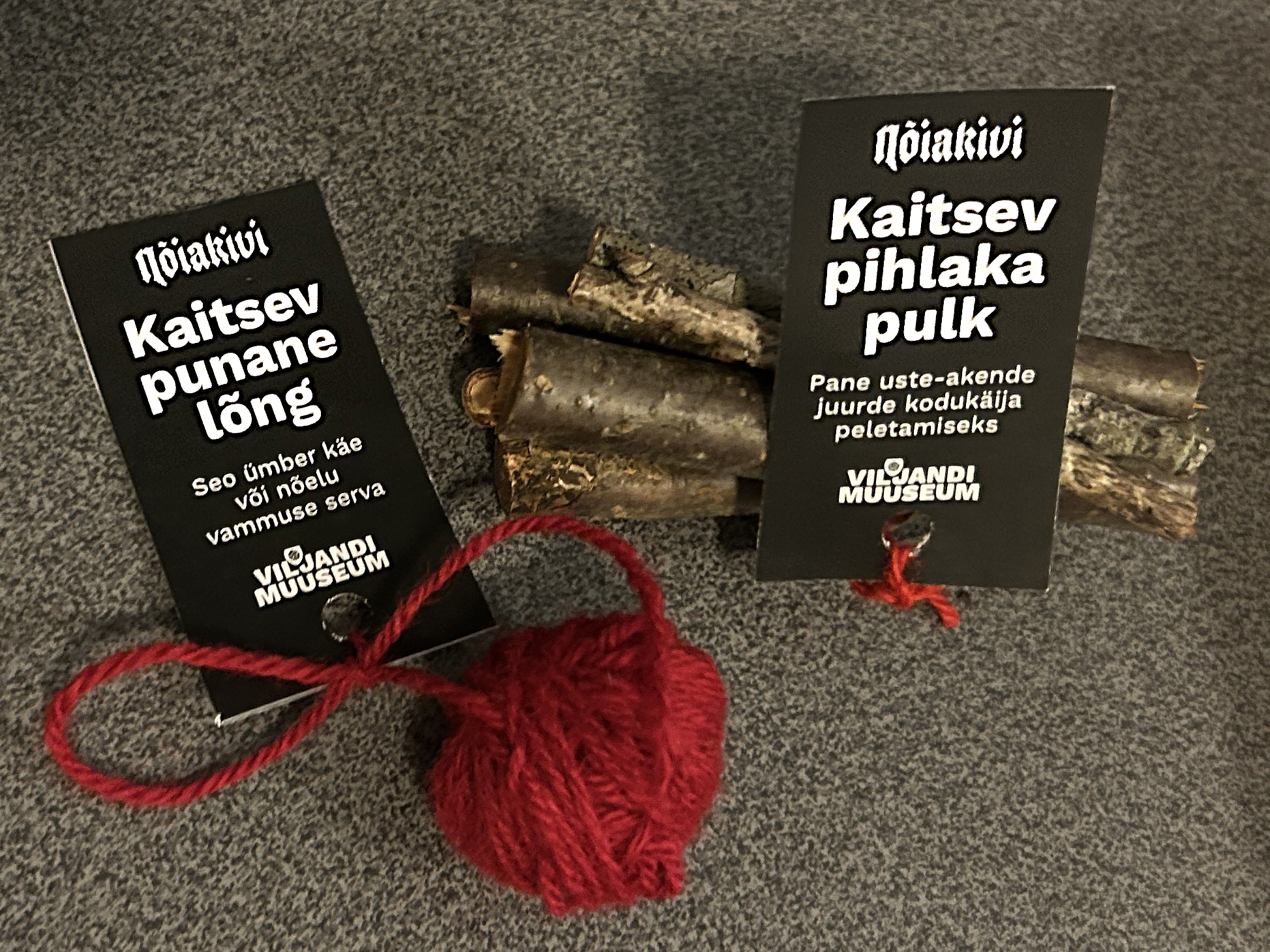 Nõiakivi meened Viljandi Muuseumi kassas