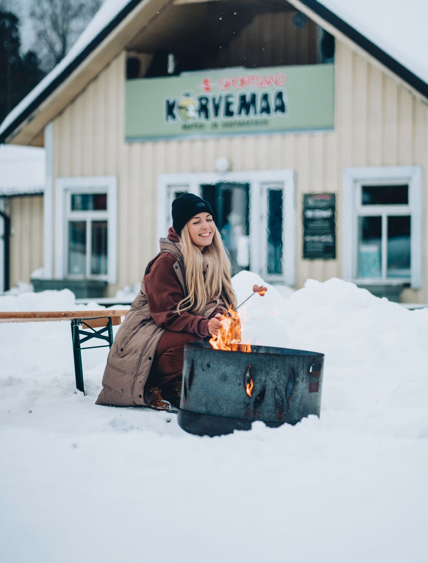 Sportland Kõrvemaa Ski and Hiking Center bonfire