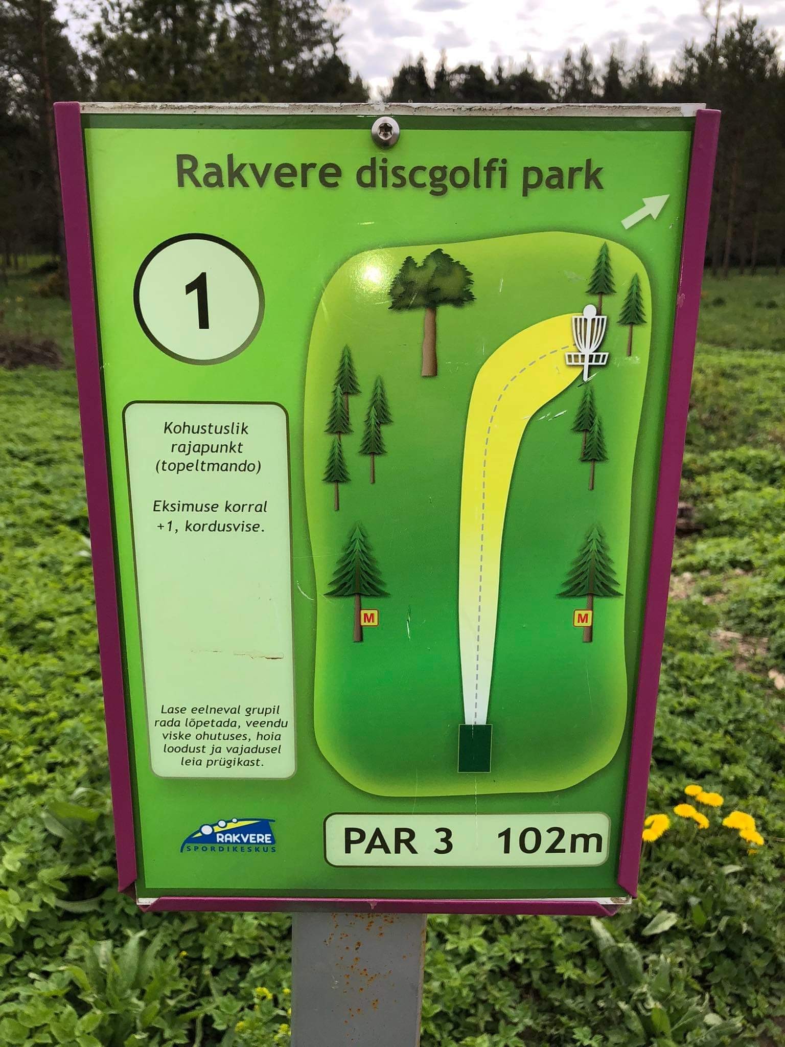 Rakvere disc-golfi pargi rada