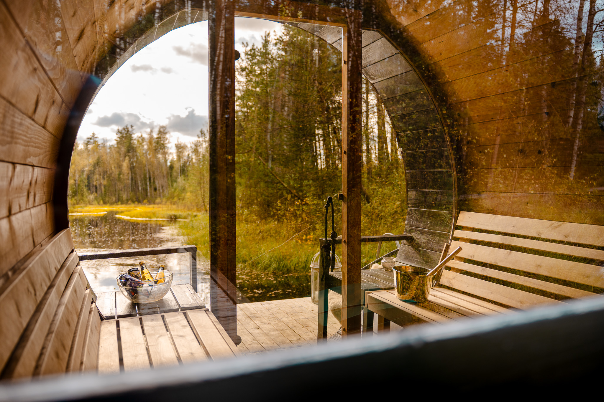 Sauna by the bog lake