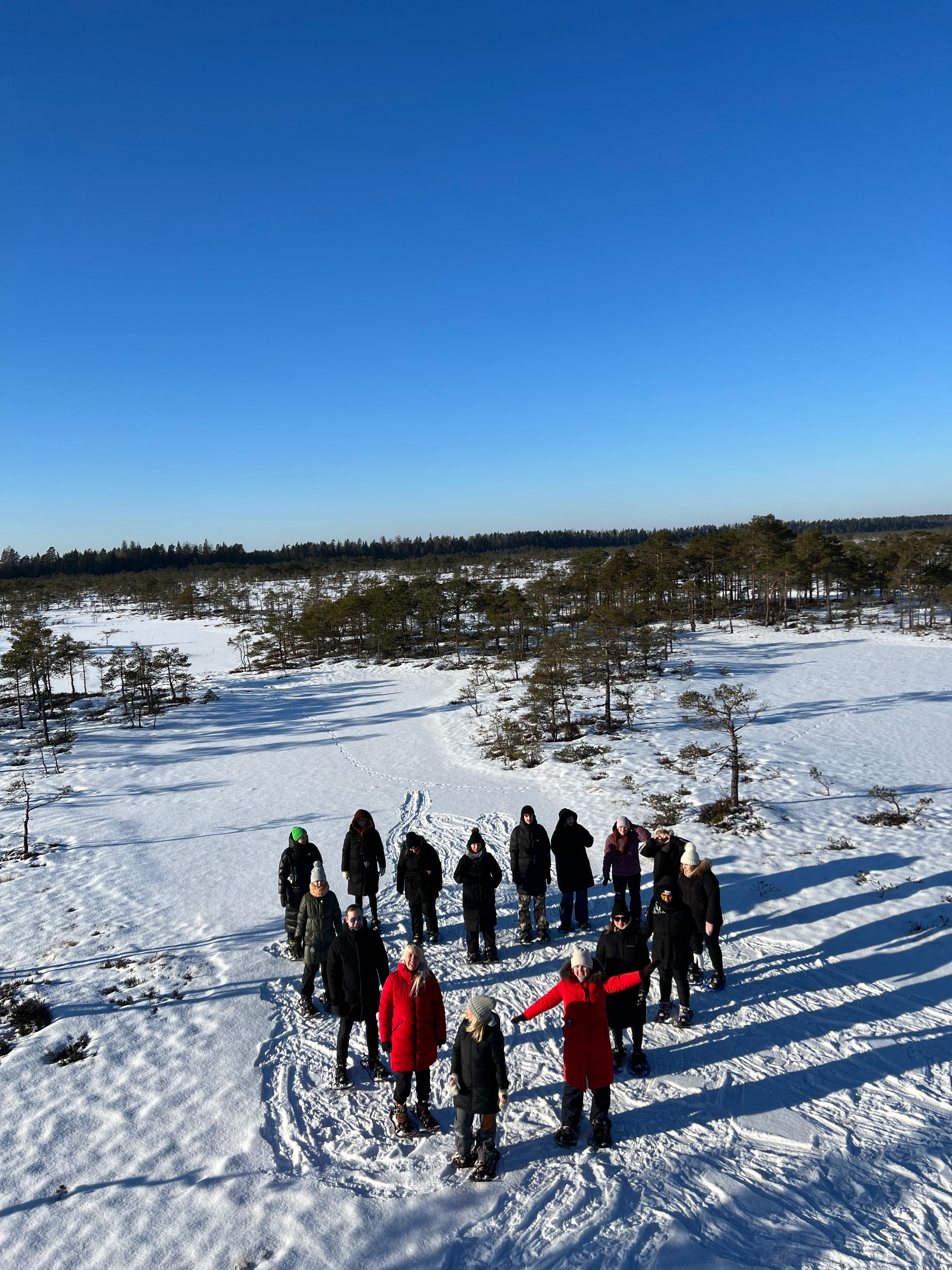 Räätsamatk talvises rabas