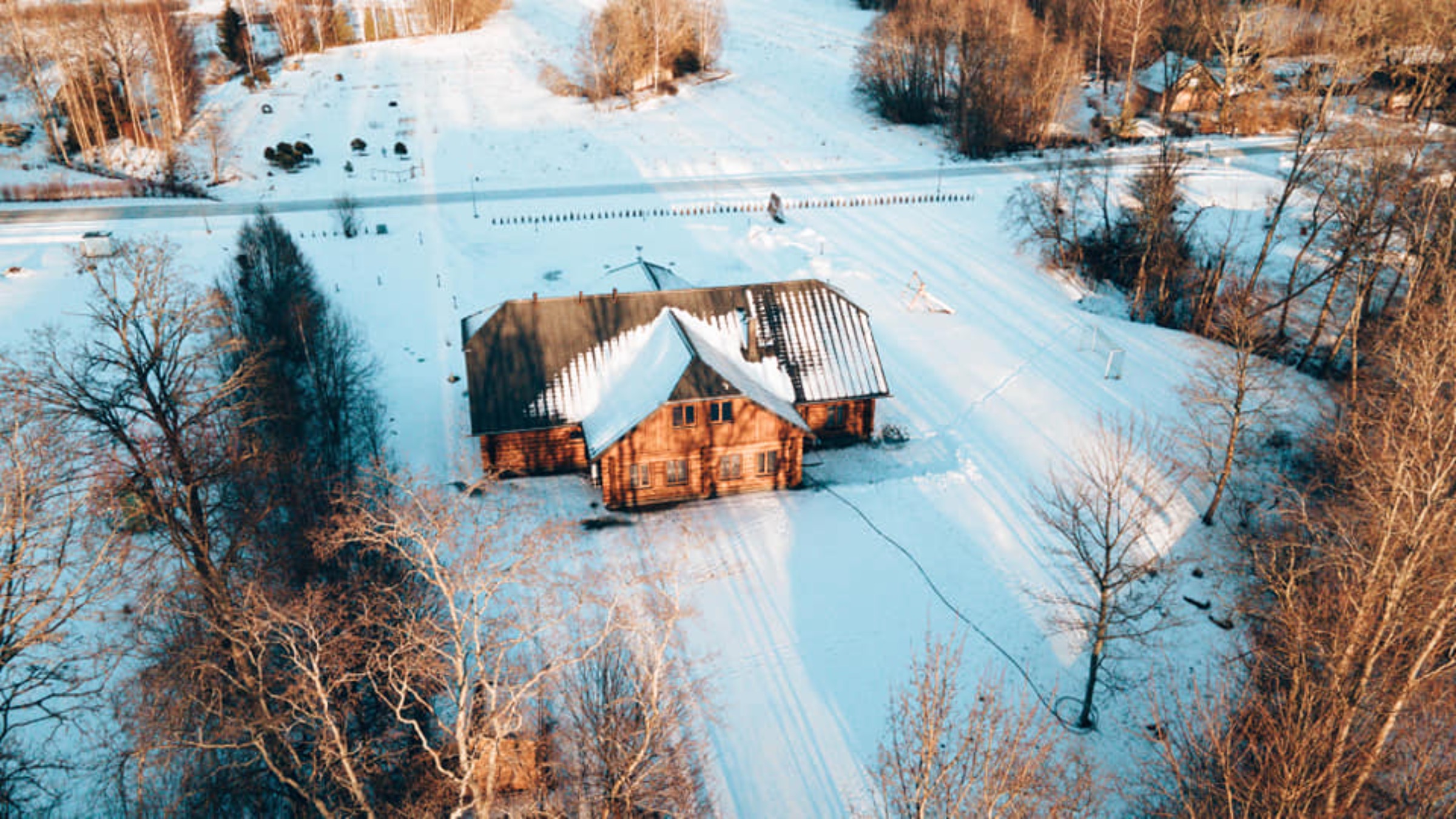 Ojaperve peo- ja puhkemaja talvel